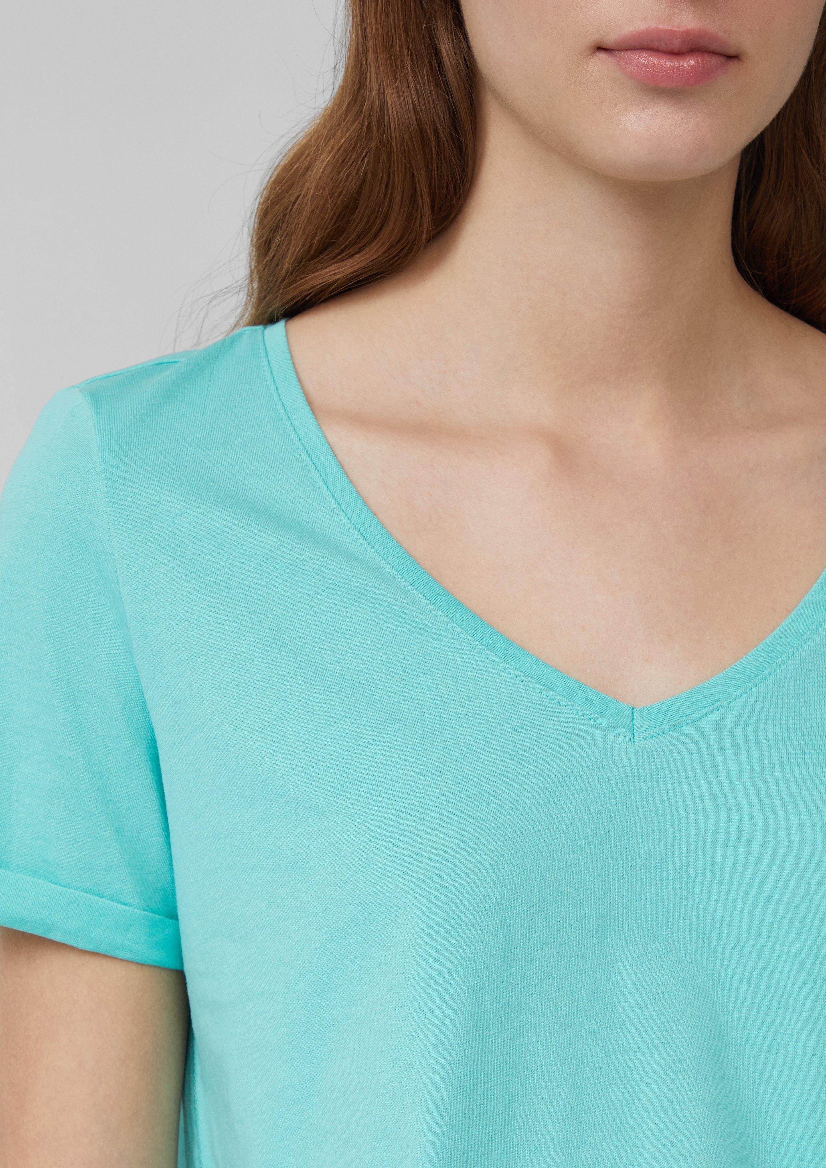 s.Oliver Kurzarmshirt Weiches T-Shirt aus Baumwolle günstig online kaufen