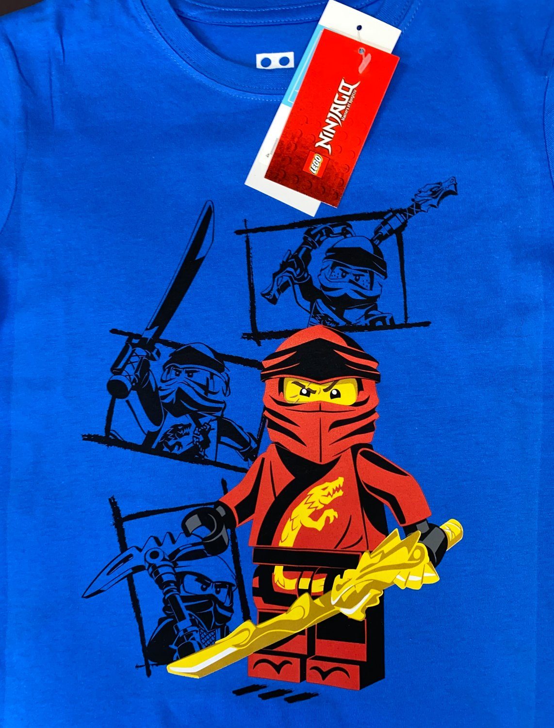 LEGO® T-Shirt LEGO® Ninjago T-Shirt Blau - Gr. 104 116 128 140 Kinder Shirts Jungen + Mädchen 4 6 8 10 Jahre