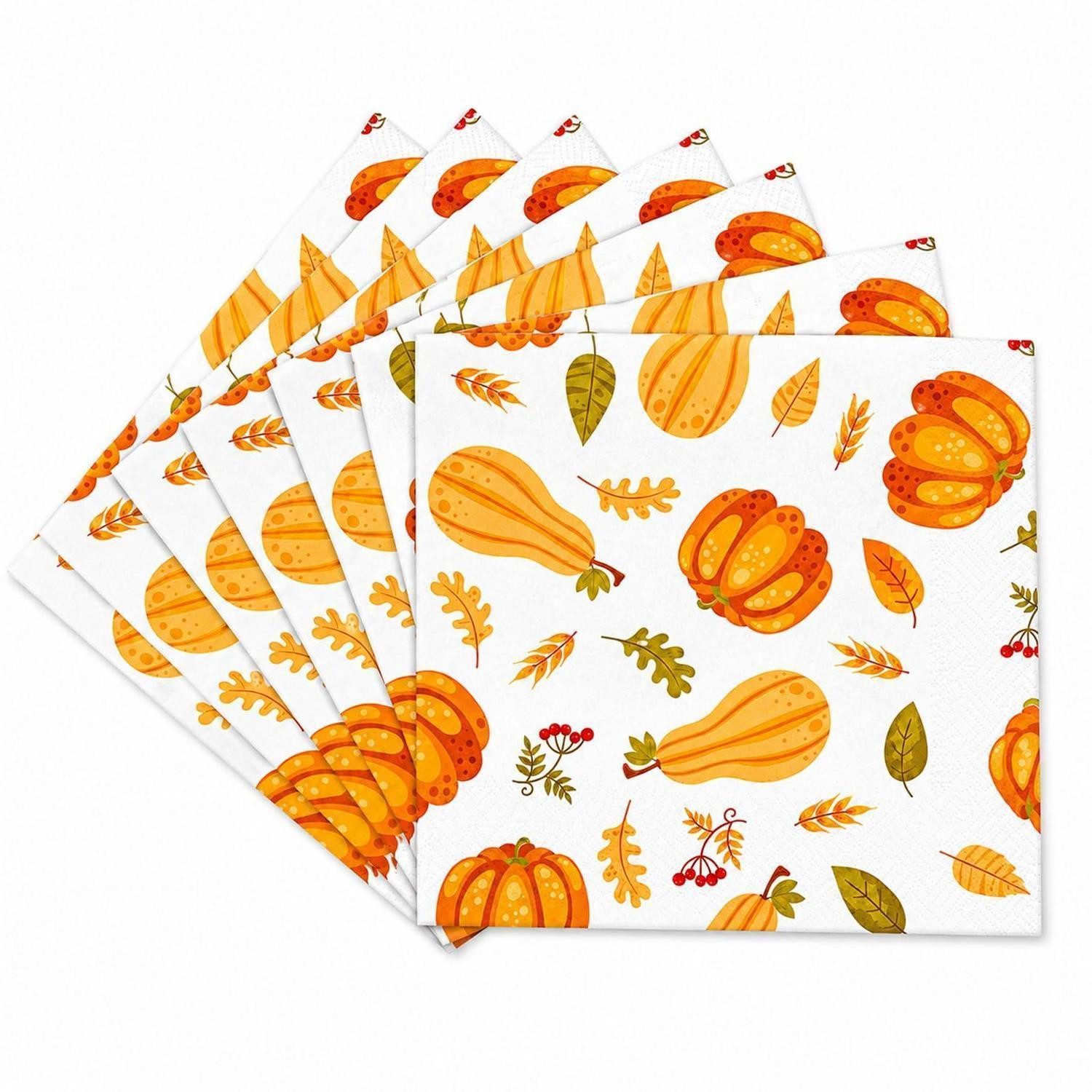 LuxusKollektion Papierserviette Servietten Herbst Deko 33x33 cm 20 Stk, (20 St)