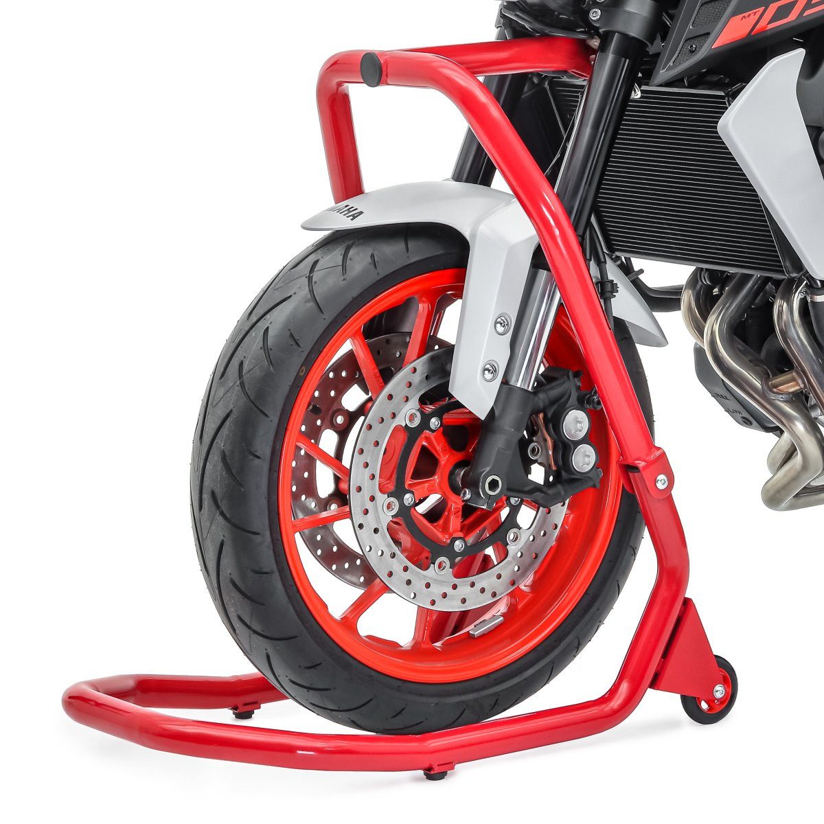 ConStands Motorradheber Lenkkopfständer Vorderrad V4 für Yamaha FZR 1000 87-95 rot