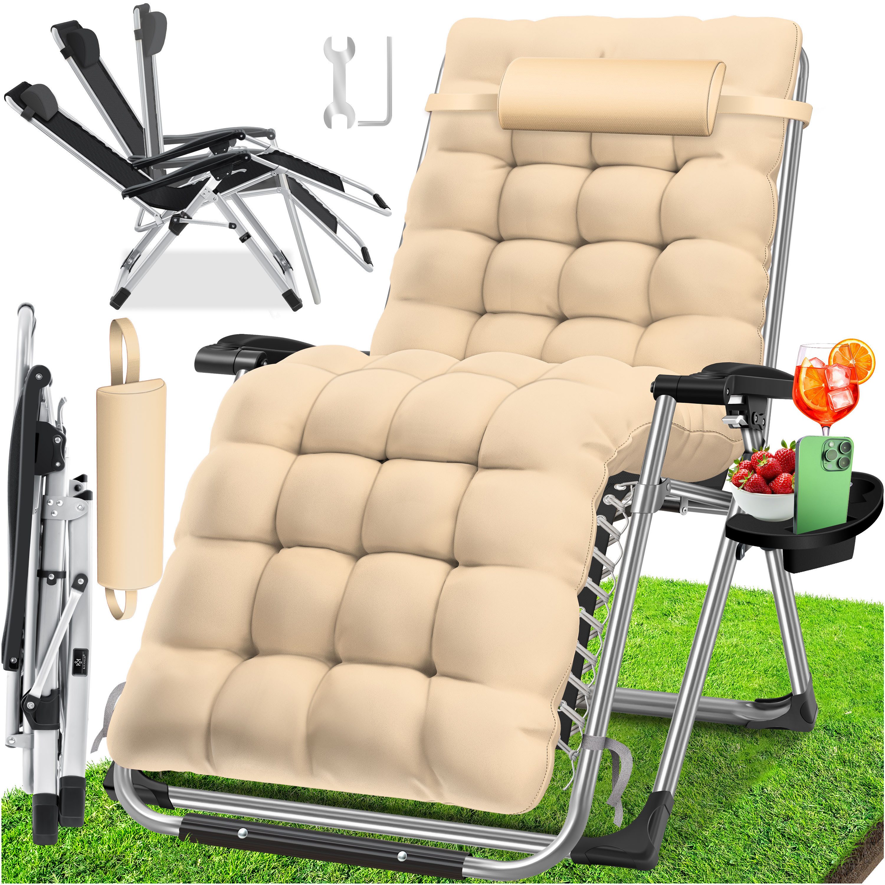 KESSER Gartenliege, Sonnenliege Liegestuhl Klappbar + günstig online kaufen