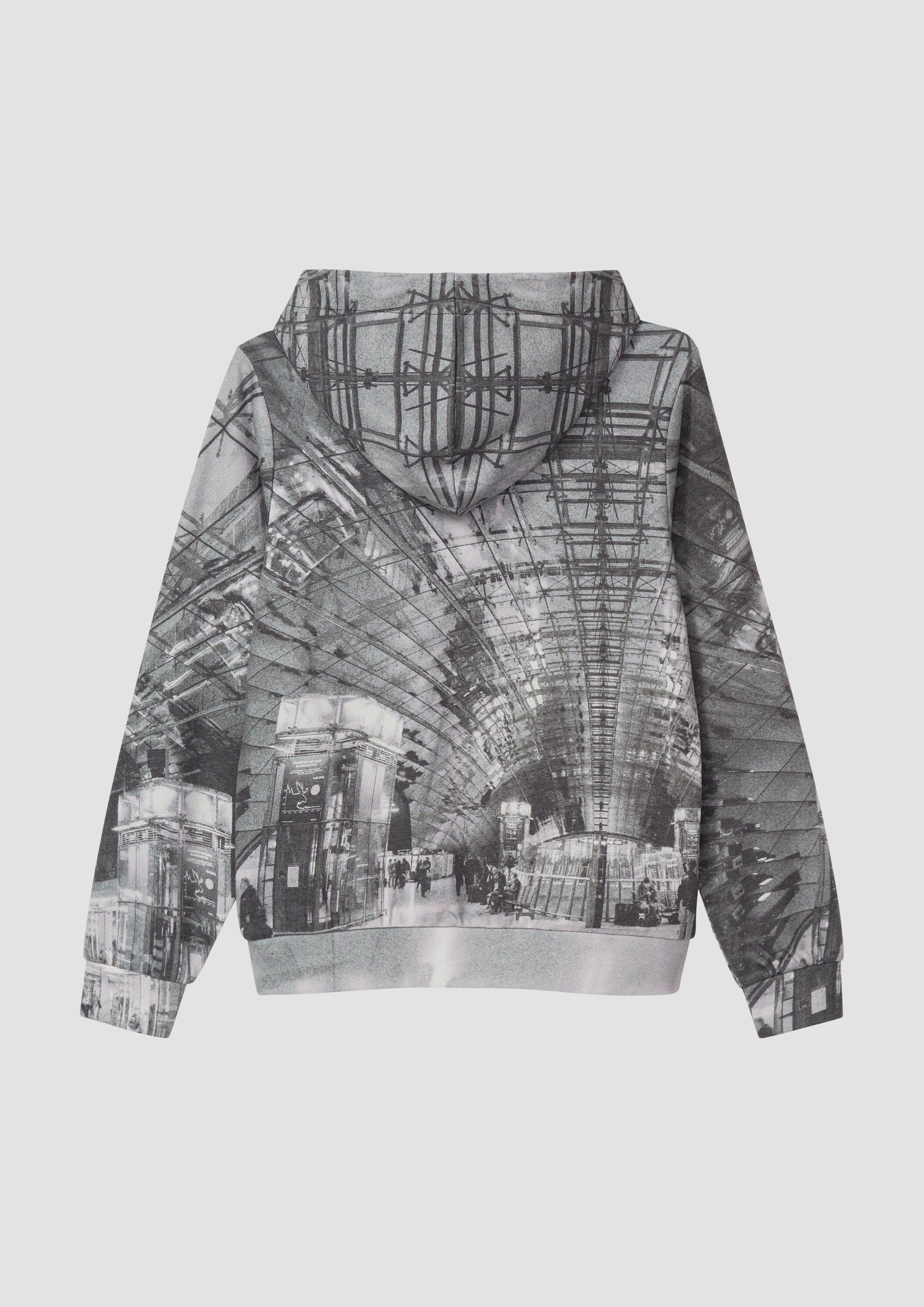 s.Oliver Sweatshirt Sweatshirt Hoodie mit All-over-Print
