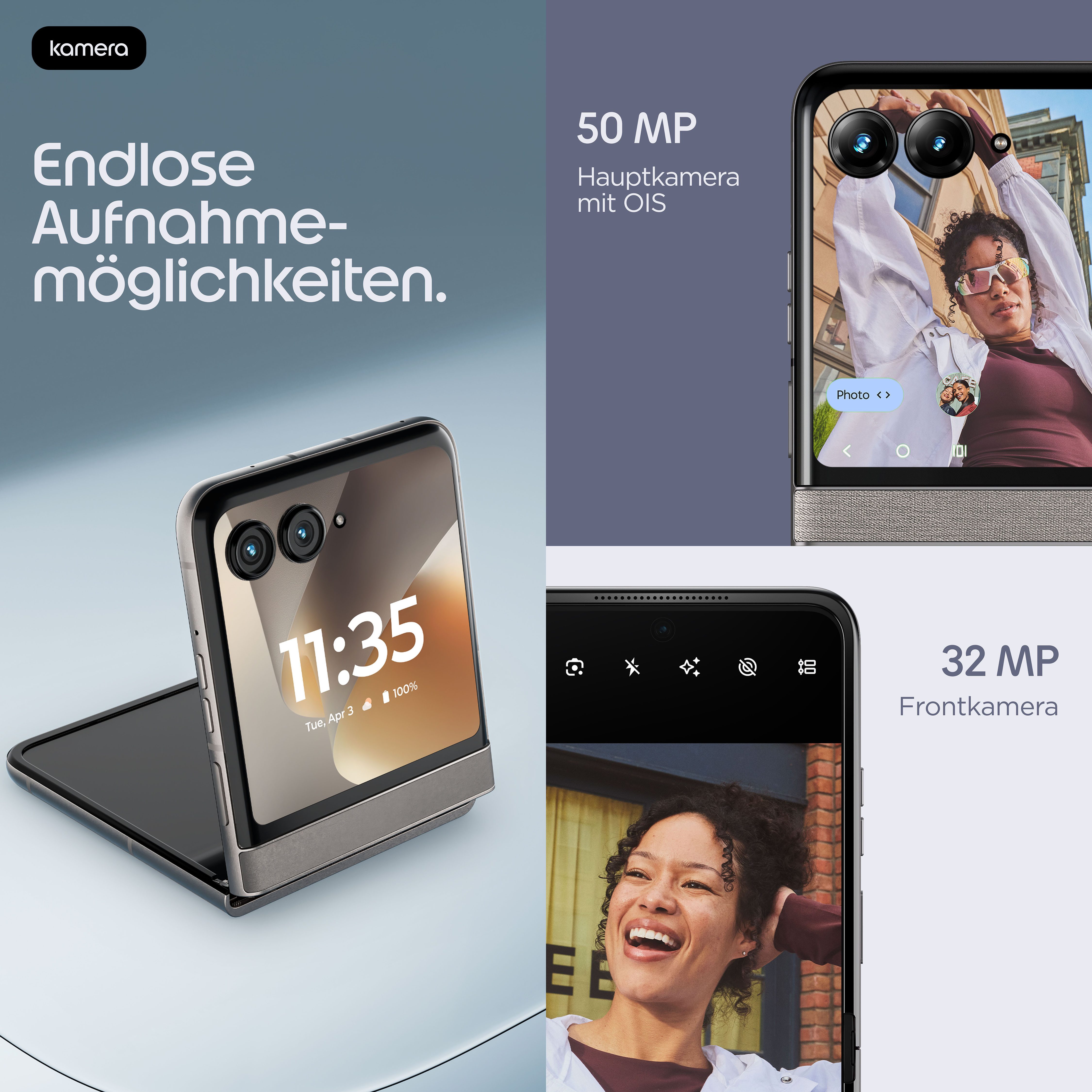 Motorola razr 70 Smartphone (17,53 cm/6,9 Zoll, 256 GB Speicherplatz, 50 MP Kamera)