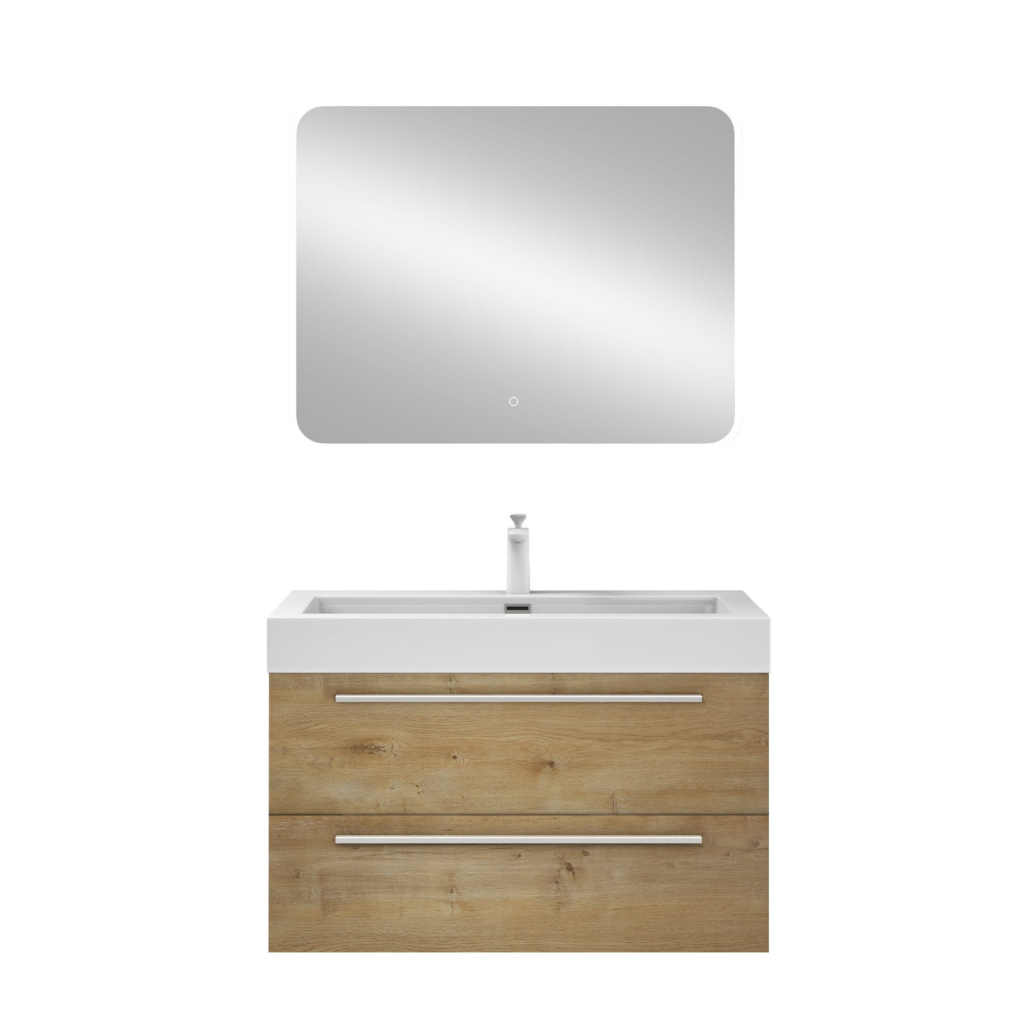 doporro Badezimmer-Set Badmöbel-Set Quadratto Waschbeckenunterschrank Wasch günstig online kaufen