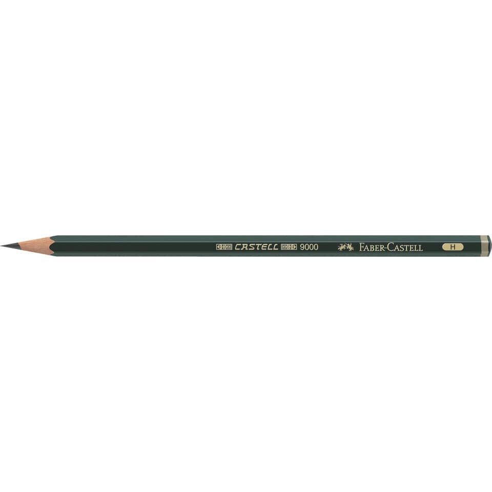 Bleistift 12x Faber-Castell Bleistifte höchster Qualität 9000 H 119011