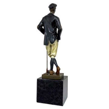 Aubaho Skulptur Bronzeskulptur Golf Golfer im Antik-Stil Bronze Figur Statue Pokal 32c