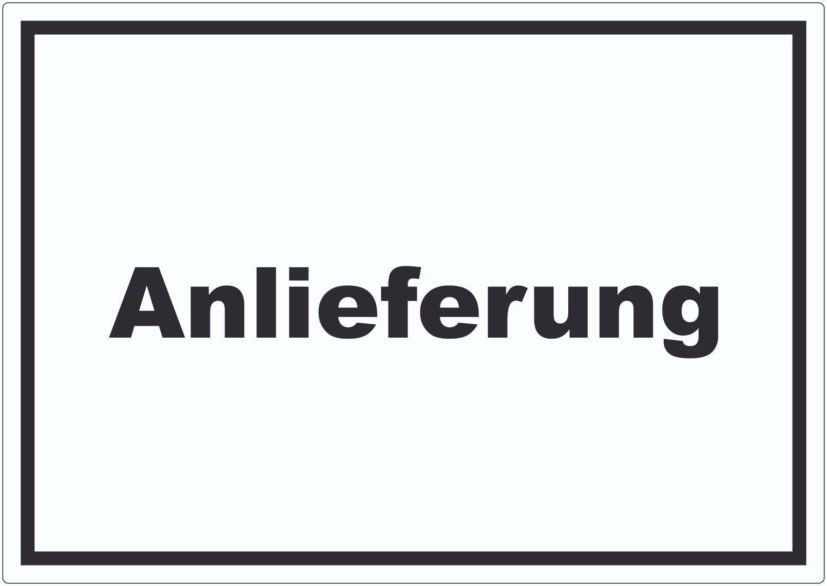 HB-Druck Aufkleber Anlieferung Aufkleber mit Text Annahme waagerecht, wetterfest, UV-beständig, kratzfest