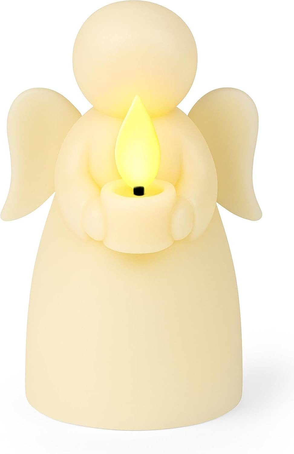 mucHome LED-Kerze LED Kerze Echtwachs flackerndem Licht Timer Engel oder Ta günstig online kaufen