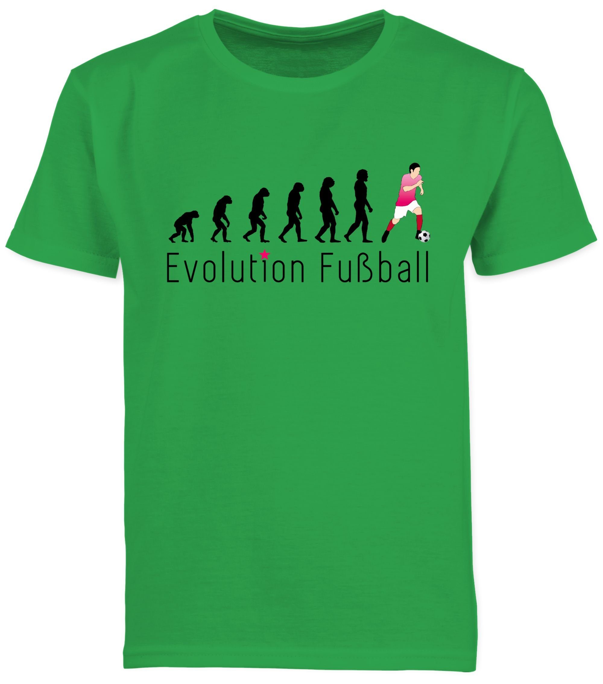 Shirtracer T-Shirt Evolution Fußball Evolution Kinder 2 Grün