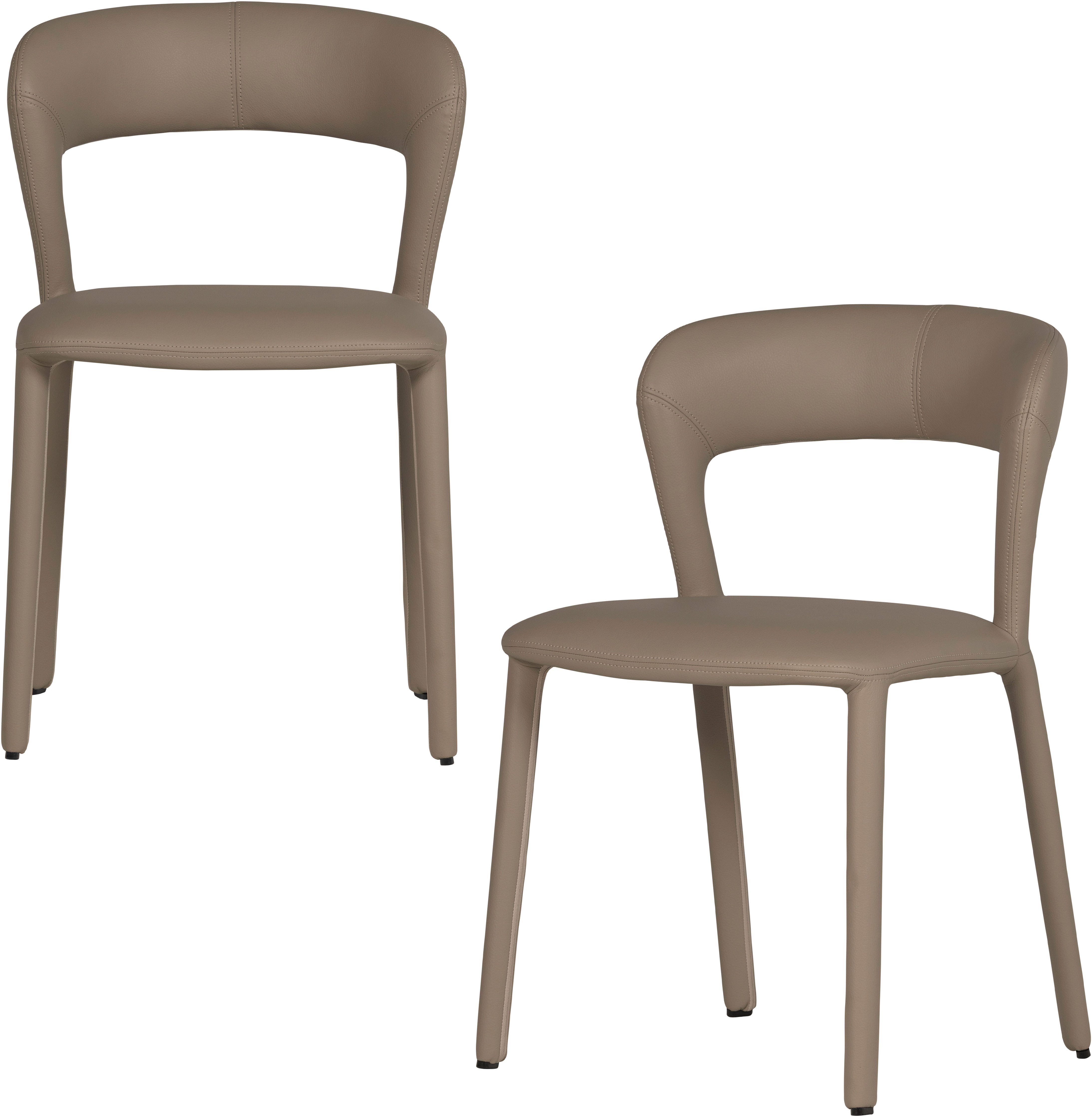 WOOOD Esszimmerstuhl Noble mit Bezug und vollgepolstertem Gestell B 51 x T 56 x H 76 cm (Set, 2 St), (Set, 2 St)Kunstleder Sehr hohe Verschleißfestigkeit, Tragkraft 120 kg