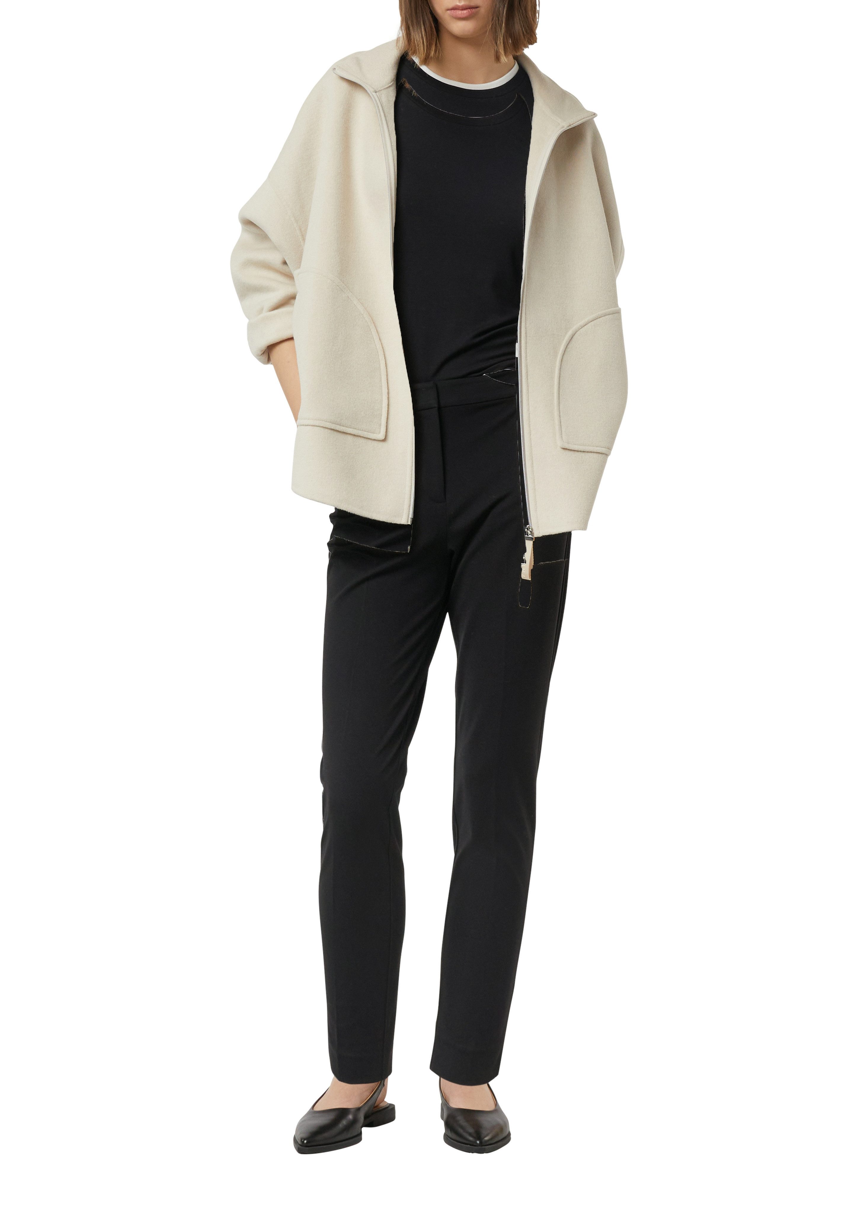 comma Stoffhose mit Bundfalte und Viskose-Stretch günstig online kaufen