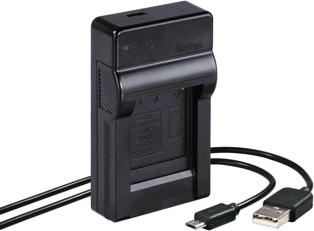 Hama USB-Ladegerät Travel für Nikon EN-EL12 Kamera-Ladegerät