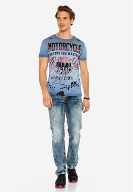 Cipo & Baxx Bequeme Jeans mit Kontrastnähten in Straight Fit