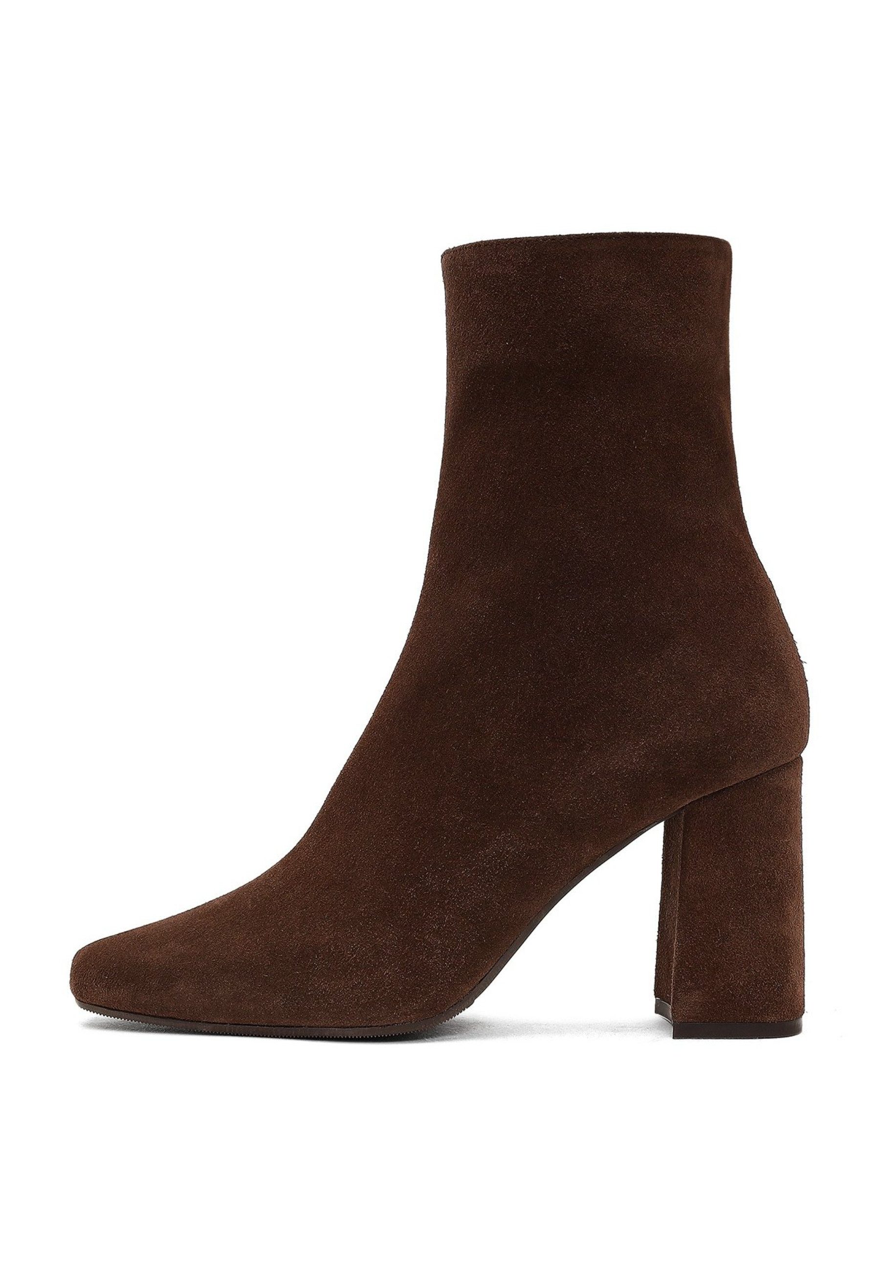 Absatz-Stiefeletten aus Veloursleder Ankleboots