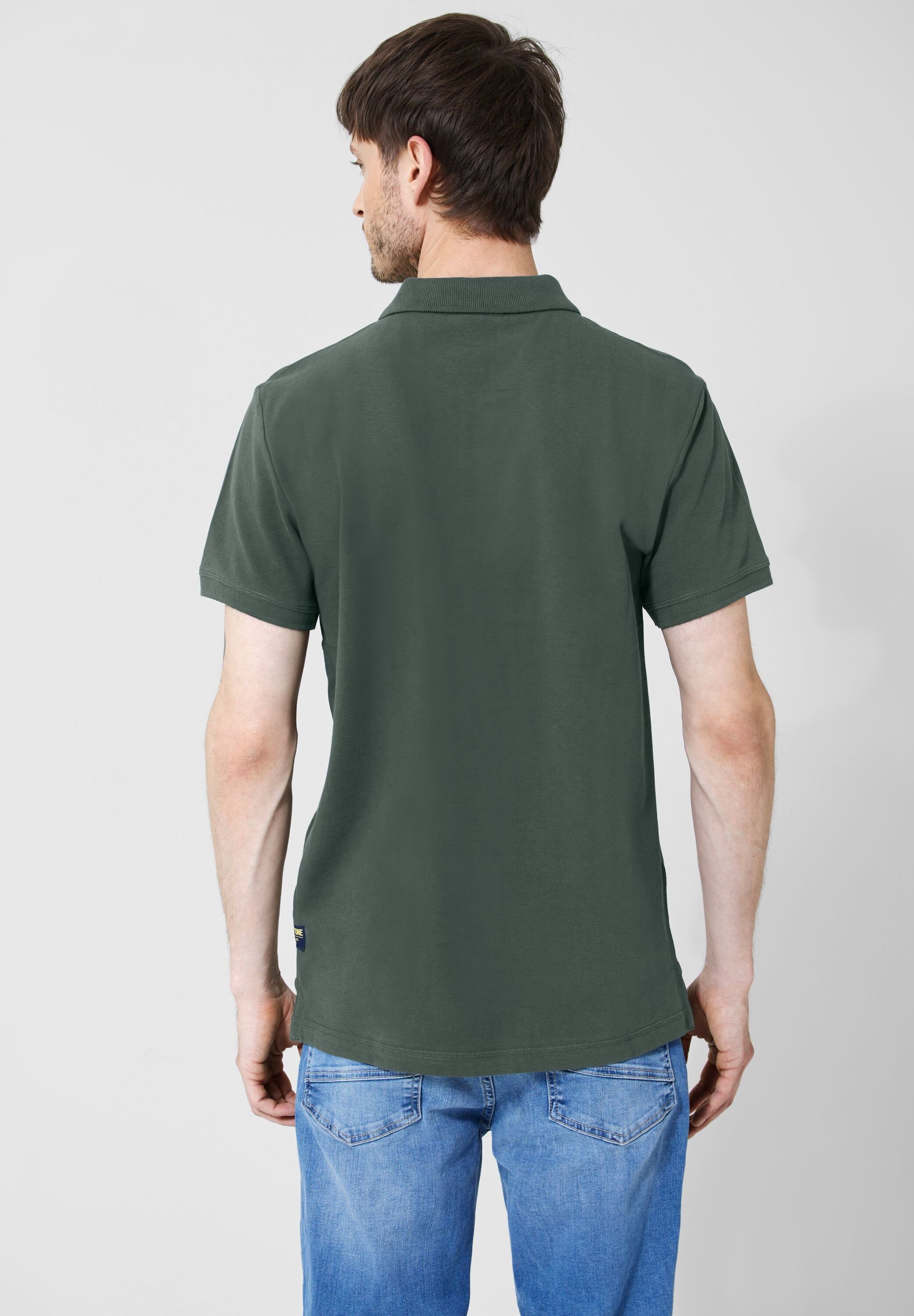 Poloshirt MEN in STREET grey ONE Unifarbe olive