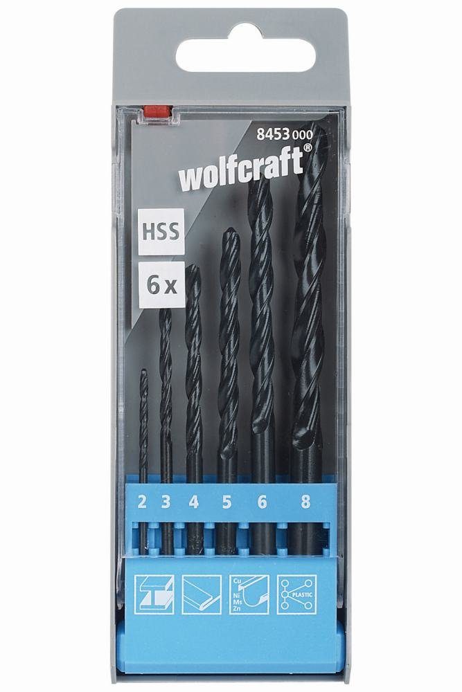 Wolfcraft Bohrer- und Bitset Wolfcraft Ø 2 rollgewalzt 8 HSS - Metallbohrer-Set