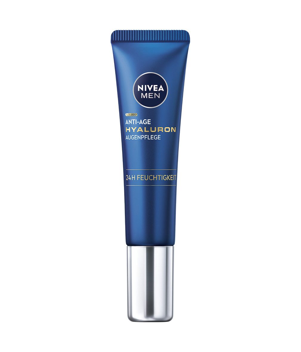 Nivea Men Anti-Aging-Augencreme Anti-Age Hyaluron 24h Feuchtigkeit, 1-tlg., 15 ml