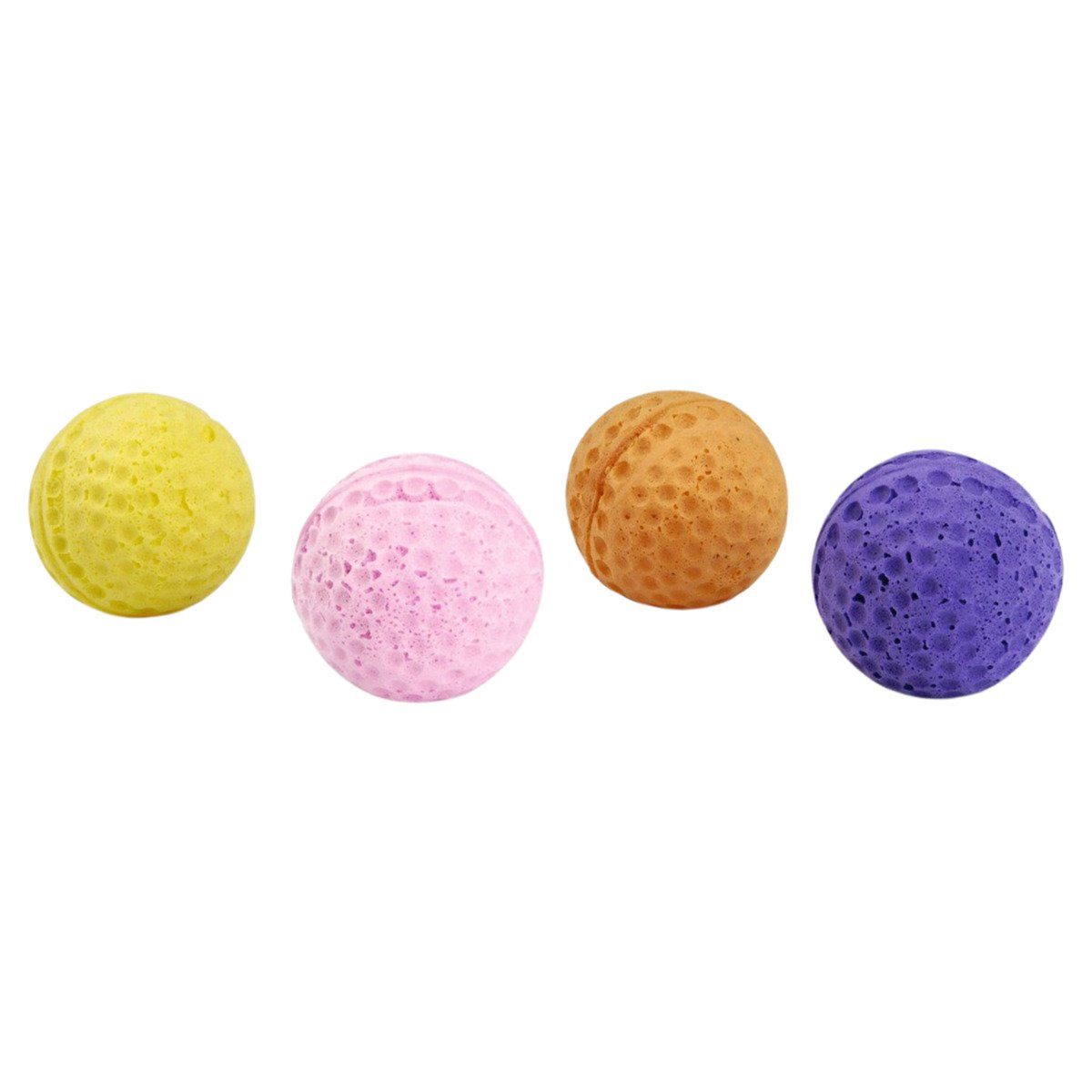 Beeztees Tierball Katzenspielzeug Soft Spielball aus Moosgummi - 4 Stück