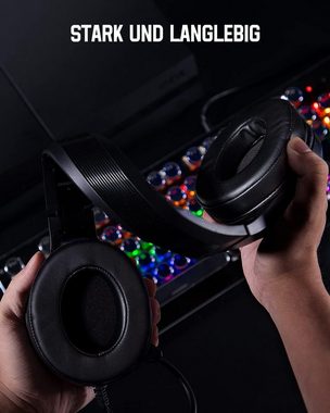 Lioncast LX80 Gaming-Headset (80Std. Akku, Gaming Headset mit Mikrofon Wireless Kabellos Bluetooth - Kopfhörer)