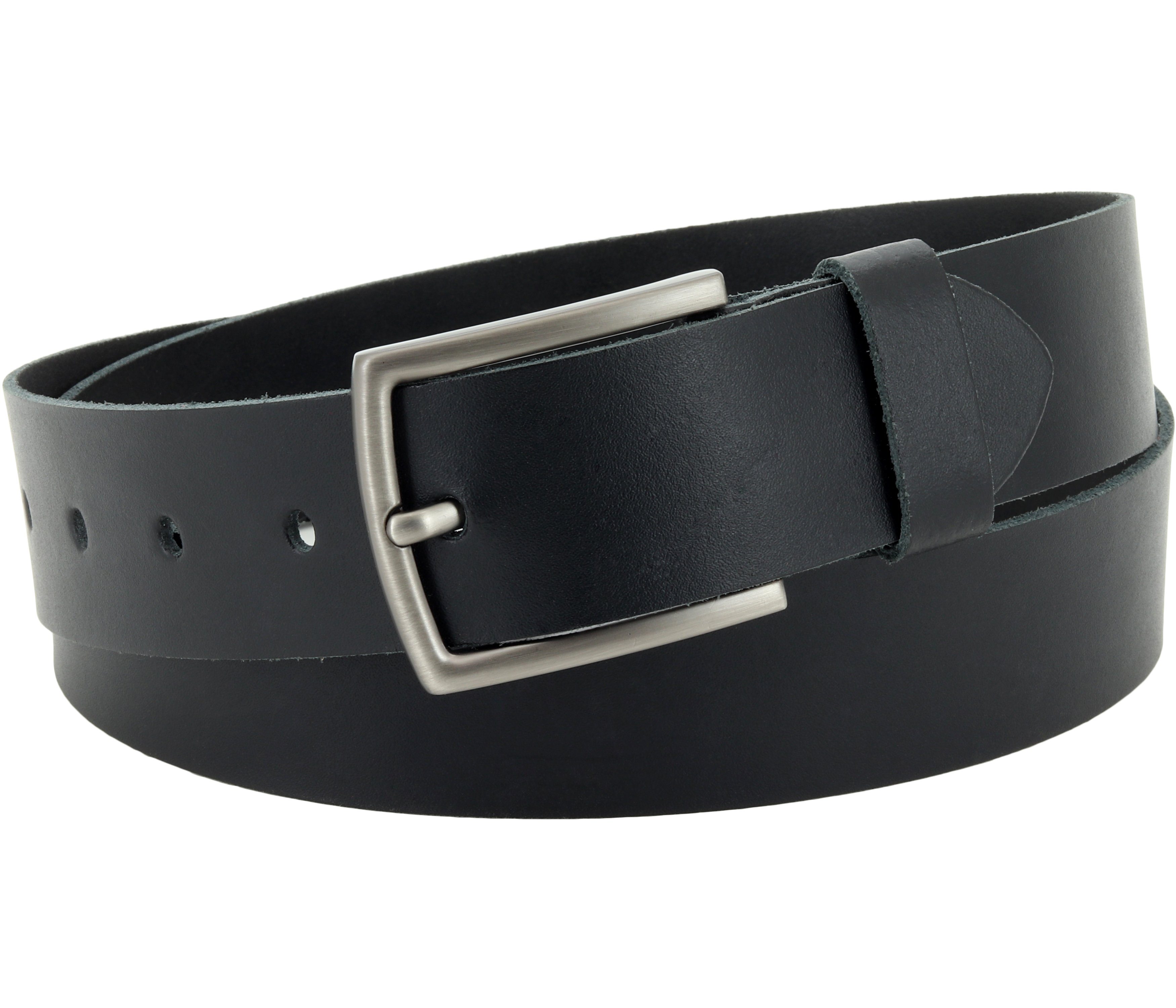 COLOGNEBELT Ledergürtel OM519-SL-Schwarz MADE IN GERMANY, Schwarz Kürzbar, 100 % Echtleder, Aus einem Stück, Unisex