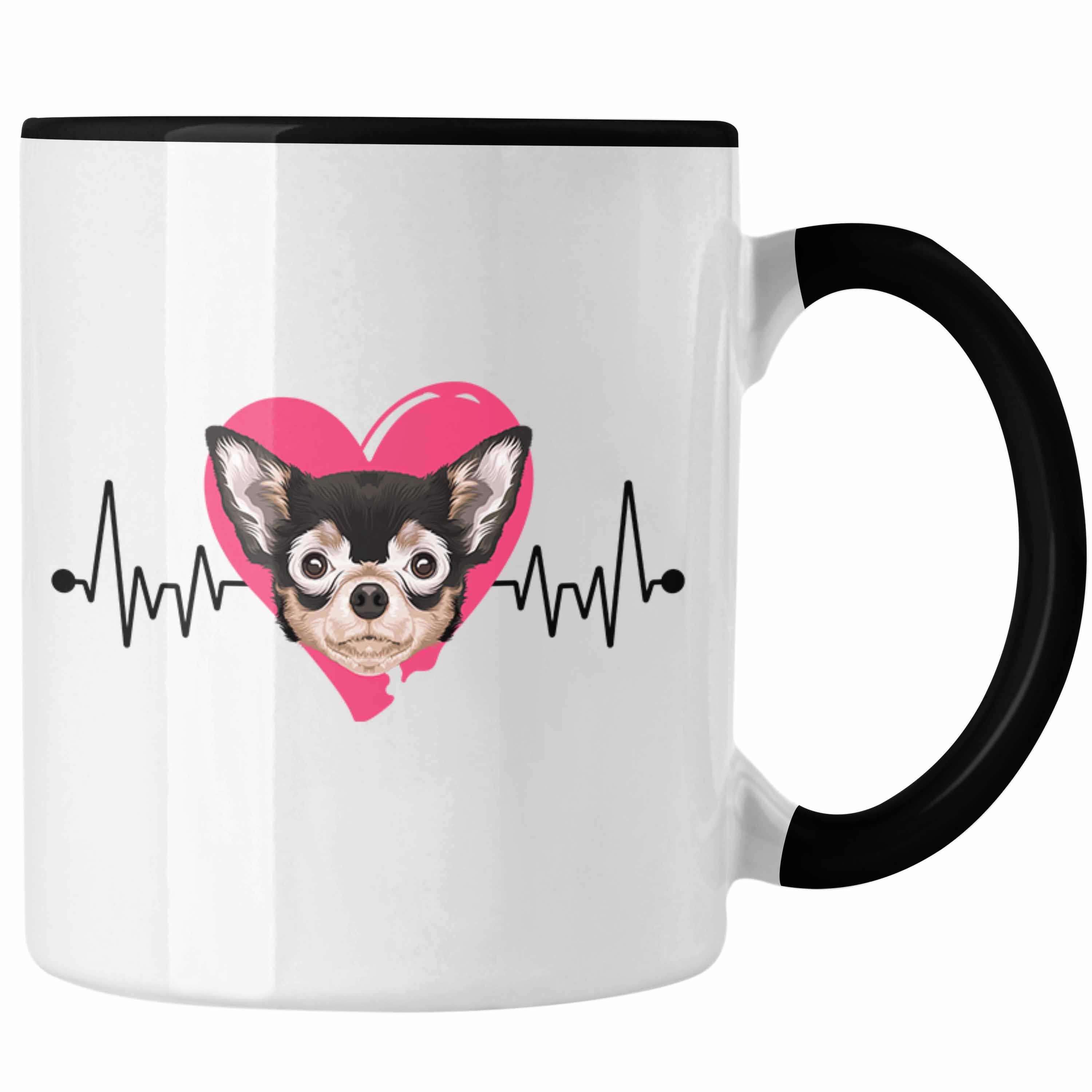 Schwarz Geschenk Tasse Besitzer Lustiger Spruch Geschenkidee Chihuahua Trendation Herzsch Tasse
