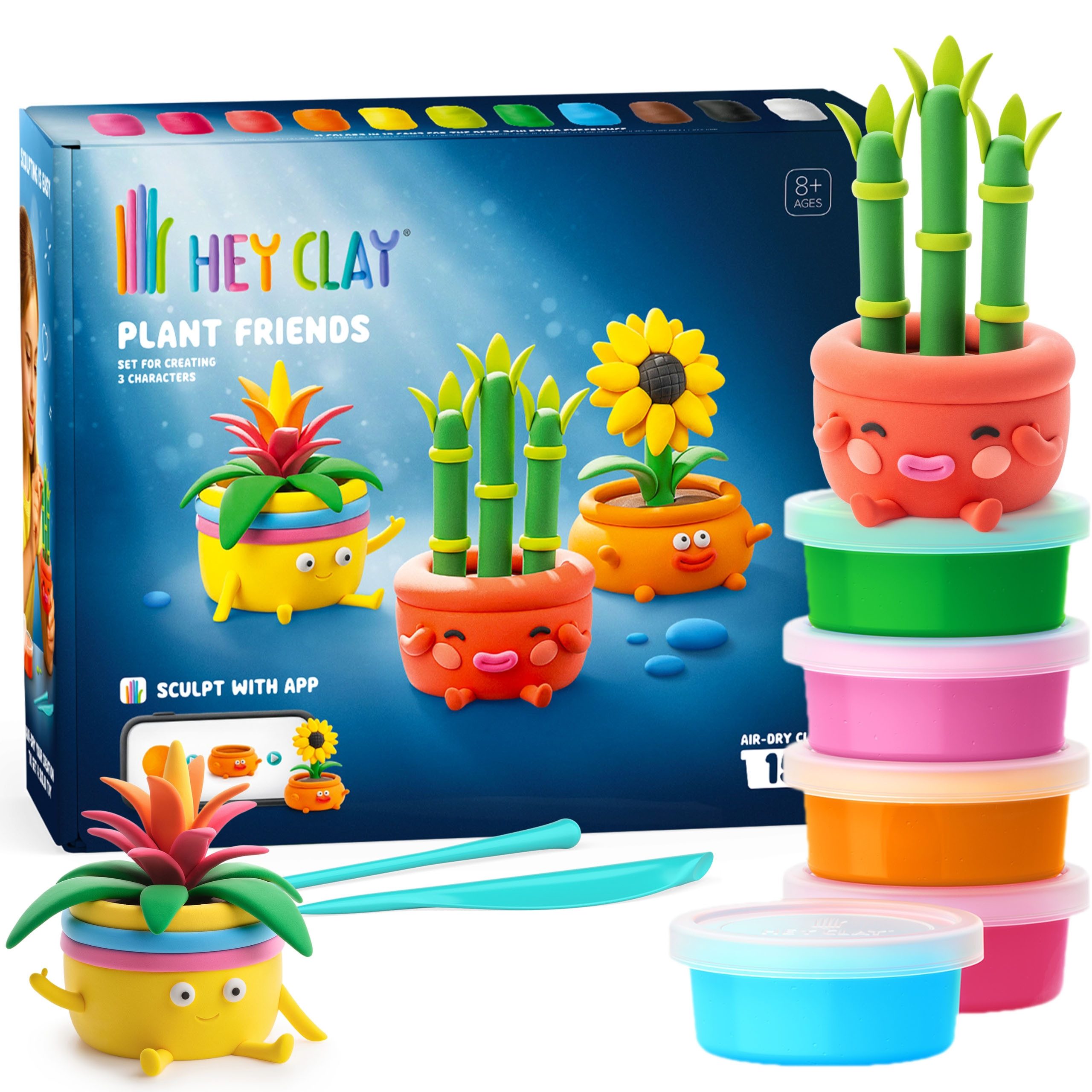 Sarcia.eu Modelliermasse Hey Clay Grüne Freunde