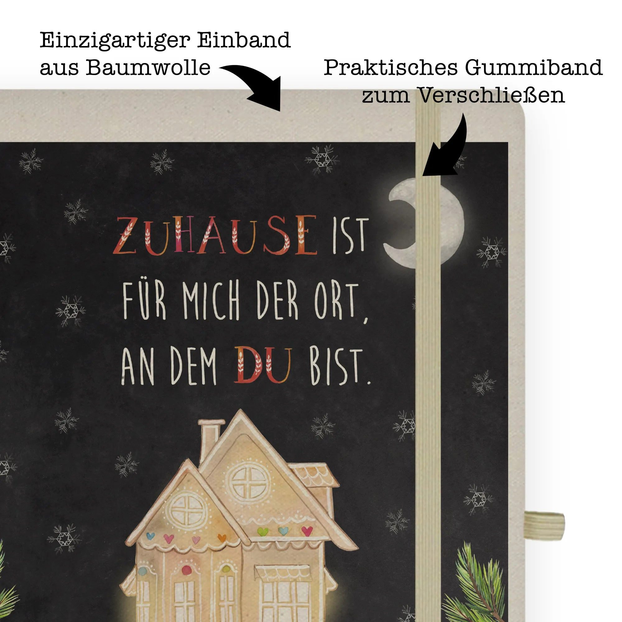 Thumbnail - Mr. & Mrs. Panda Notizbuch Lebkuchenhaus - Transparent - Geschenk, Weihnachtsdeko, DIN A4 Planer Mr. & Mrs. Panda, Langl...
