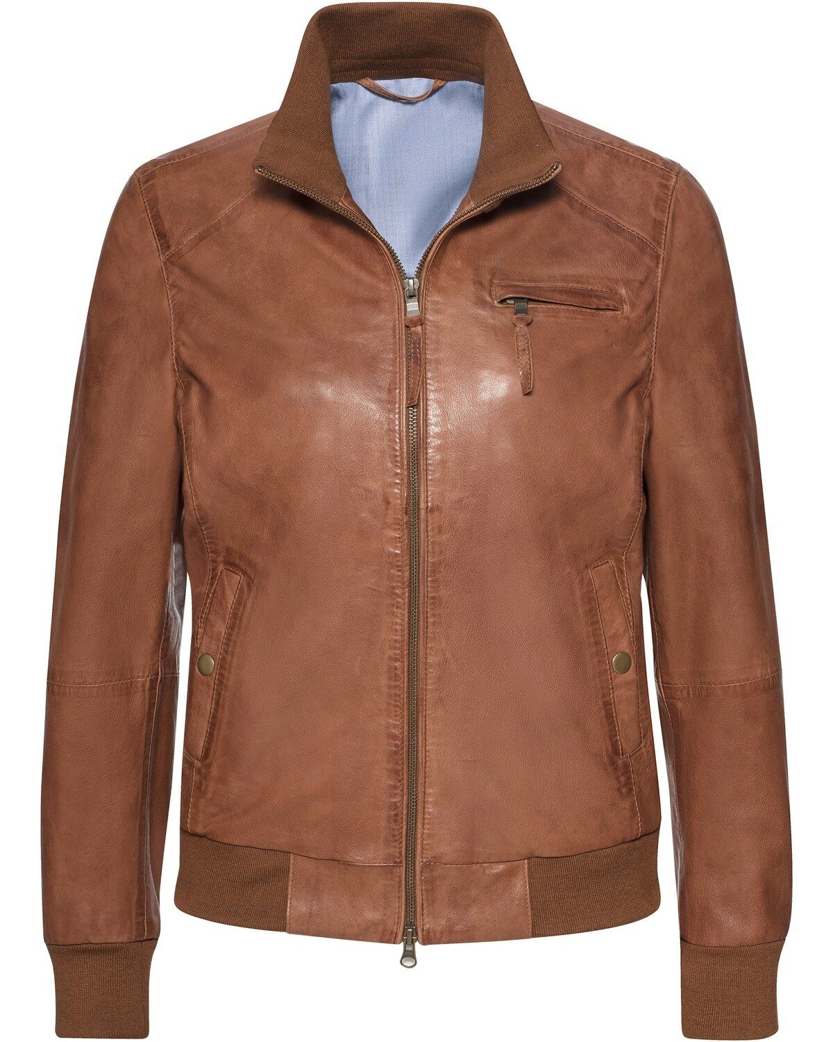 Brigitte von Schönfels Lederjacke Nappa-Lederjacke Cognac