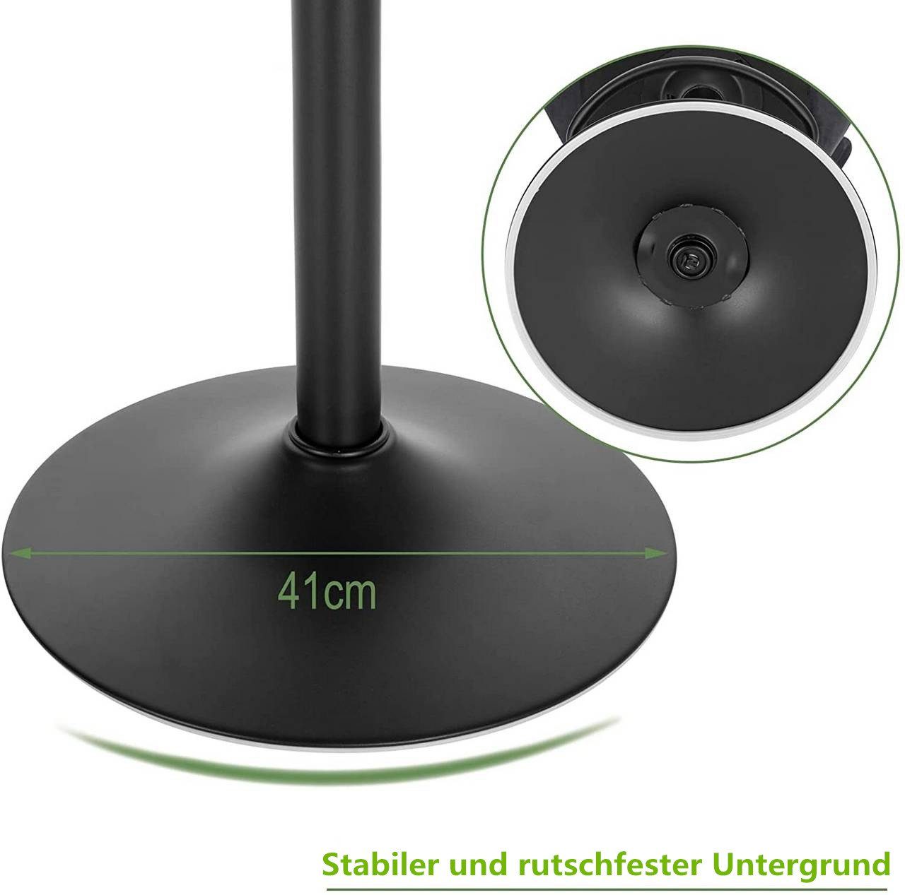 Woltu Barhocker (2 St), höhenverstellbarer Stuhl aus Samt Metall Stehhocker