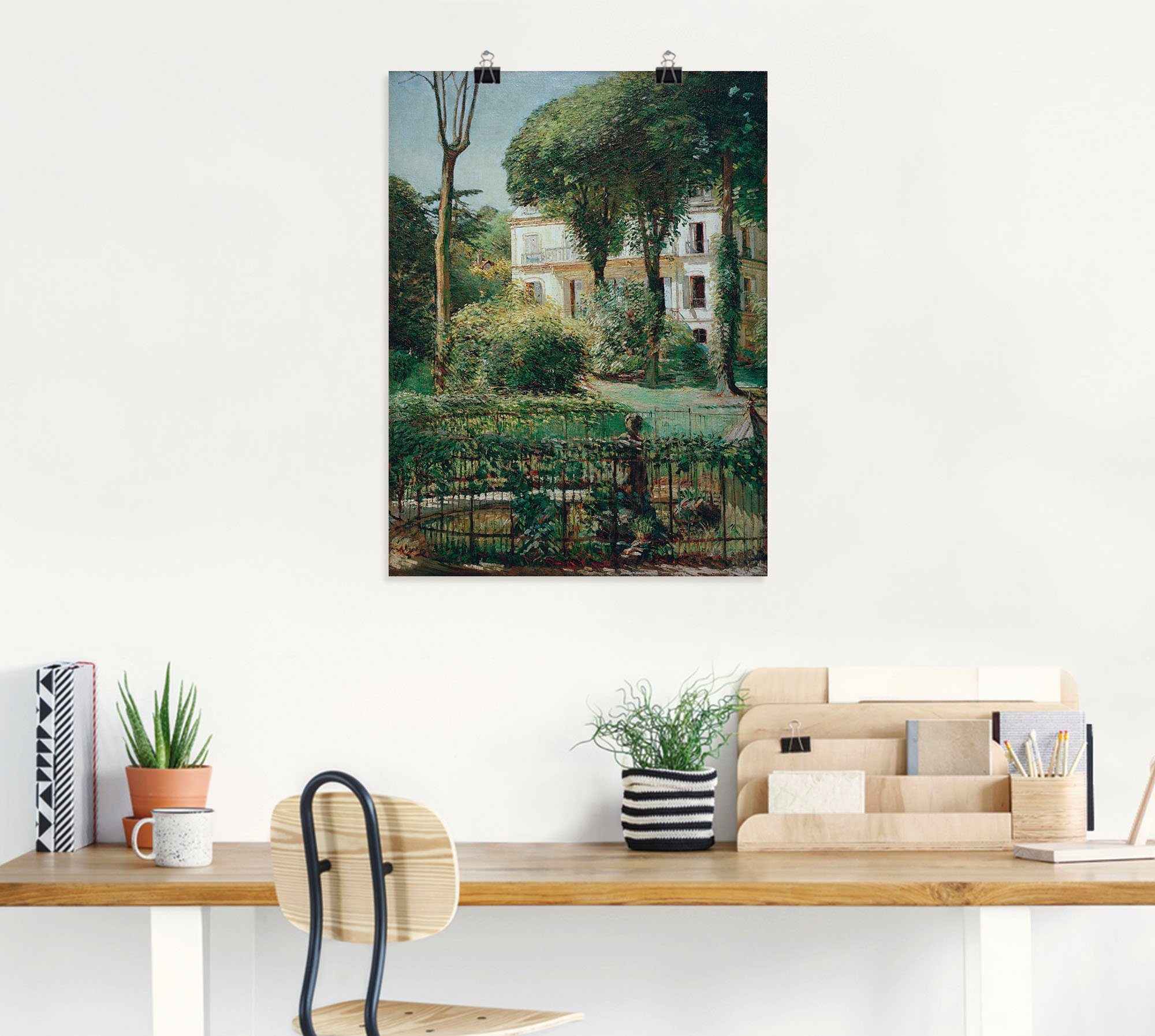 Artland Wandbild Villa in Paris, Poster Leinwandbild, Wandaufkleber (1 in versch. als Größen St), oder Gartenbilder Alubild