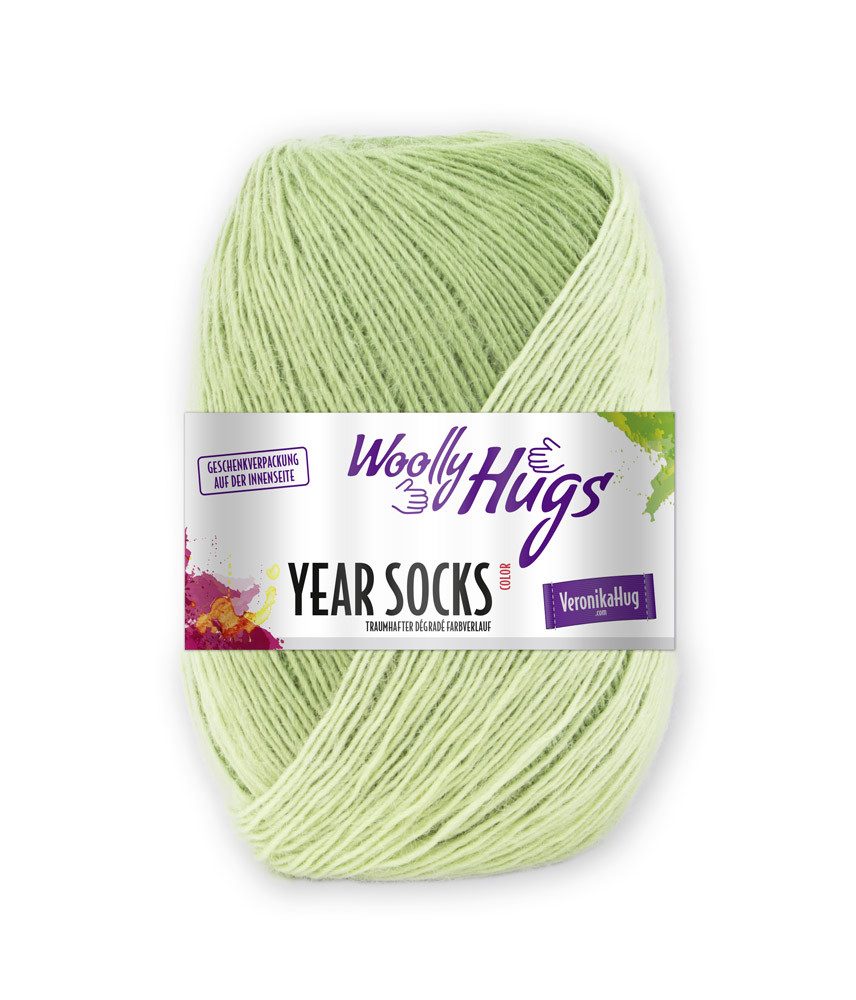 Woolly Hugs Woolly Hugs YEAR SOCKS 100 g 4-fach Sockenwolle dégradé Farbverlauf Häkelwolle, 400 m (4-fach Sockenwolle traumhafter dégradé Farbverlauf), 100 g