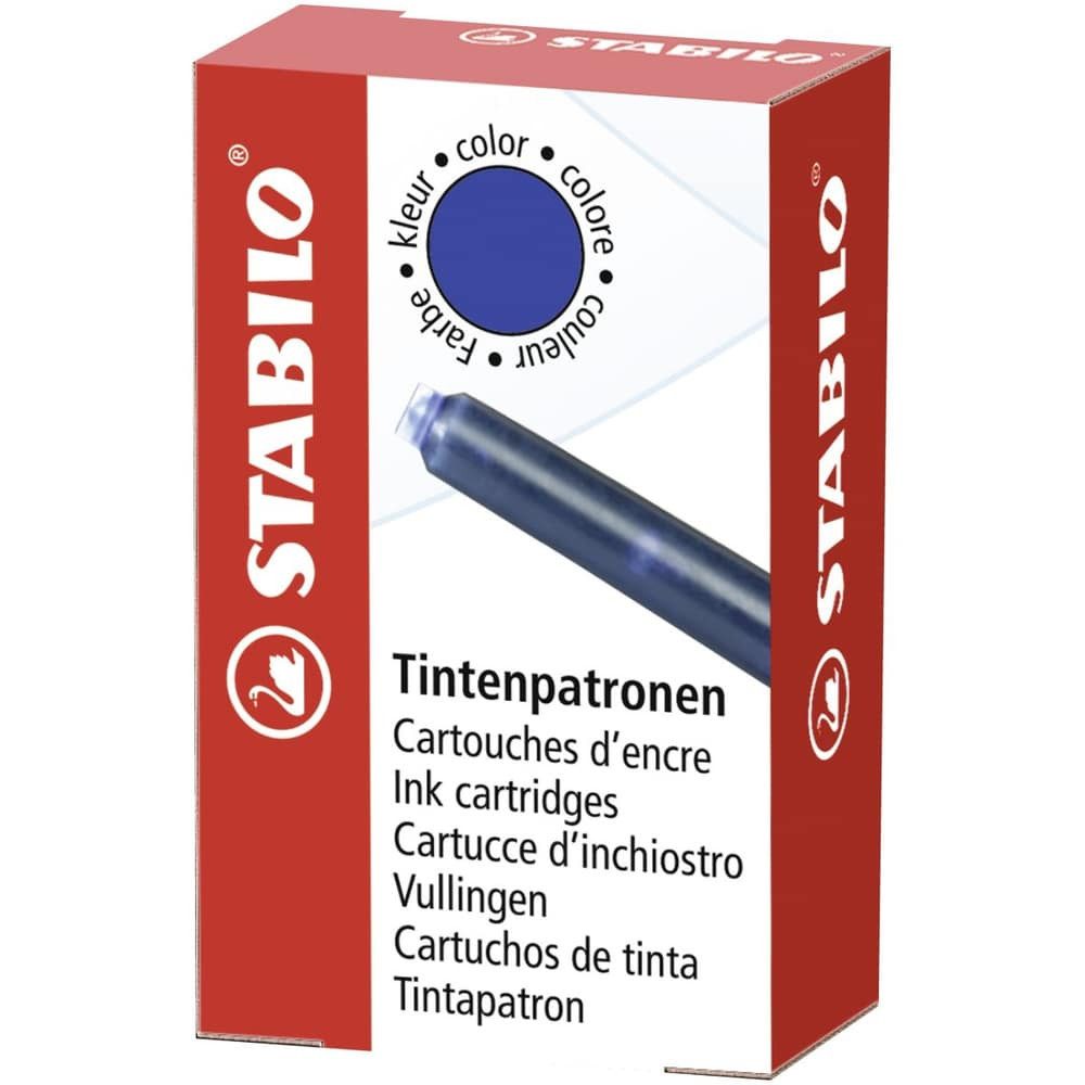 STABILO Füllhalter 6er Pack Tintenpatronen - blau