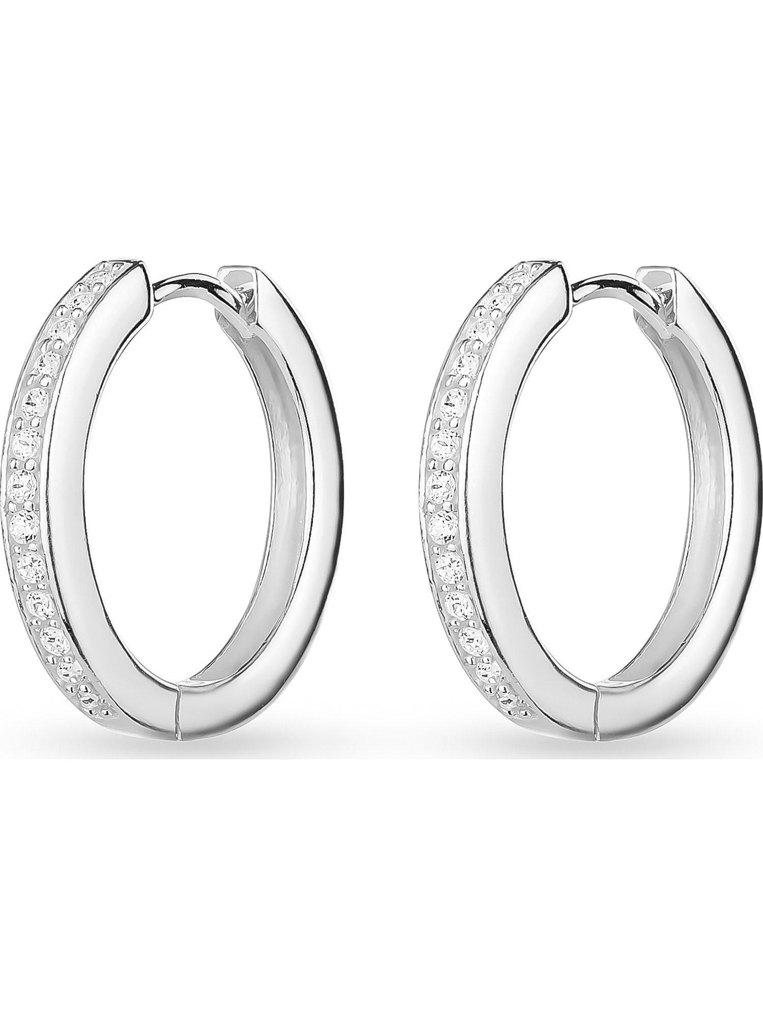 FAVS Paar Creolen FAVS Damen-Creolen 925er Silber 26 Zirkonia (Paar)