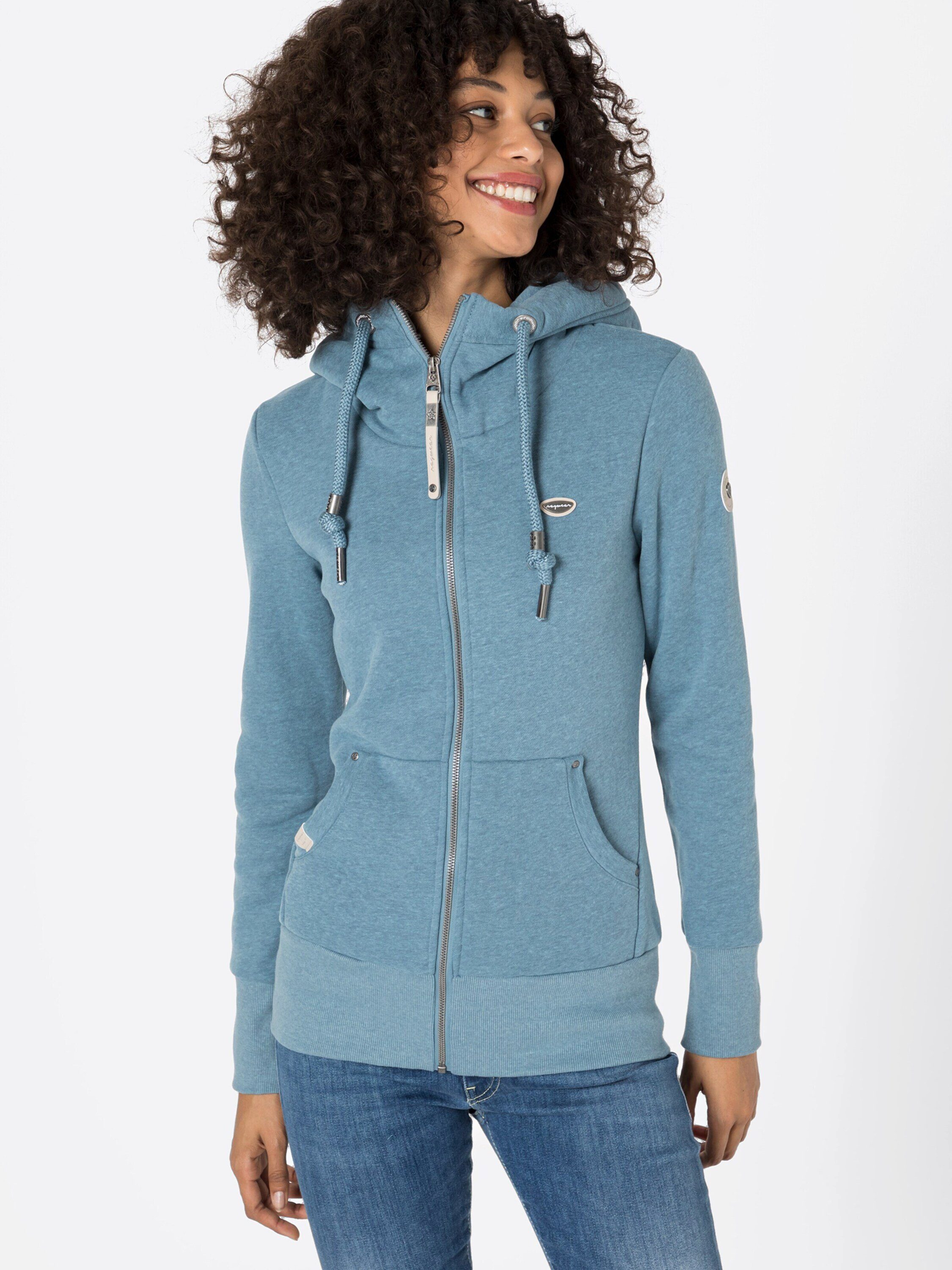 Ragwear Sweatjacke Neska (1-tlg) Patches AQUA