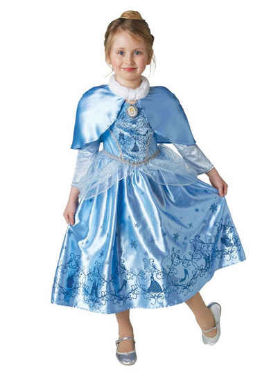 Rubie´s Kostüm Disney Prinzessin Winter Cinderella Kinderkostüm, Bezauberndes Märchenkleid mit vielen Details