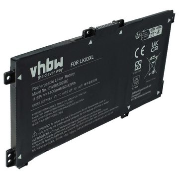 vhbw kompatibel mit HP Envy X360 15 CN0032UR, CN0028UR, CN0200NG, CN0052LA, Laptop-Akku Li-Polymer 4400 mAh (11,55 V)