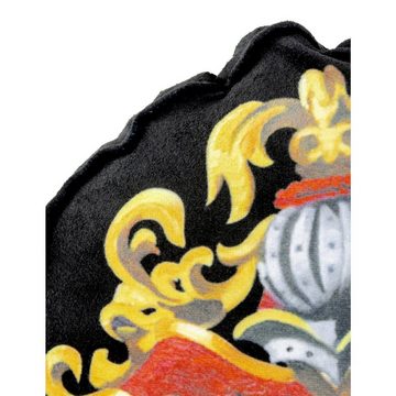United Labels® Dekokissen Harry Potter Kissen - Hogwarts Wappen Dekokissen Sitzkissen Zierkissen Schwarz 37 x 32 x 5 cm