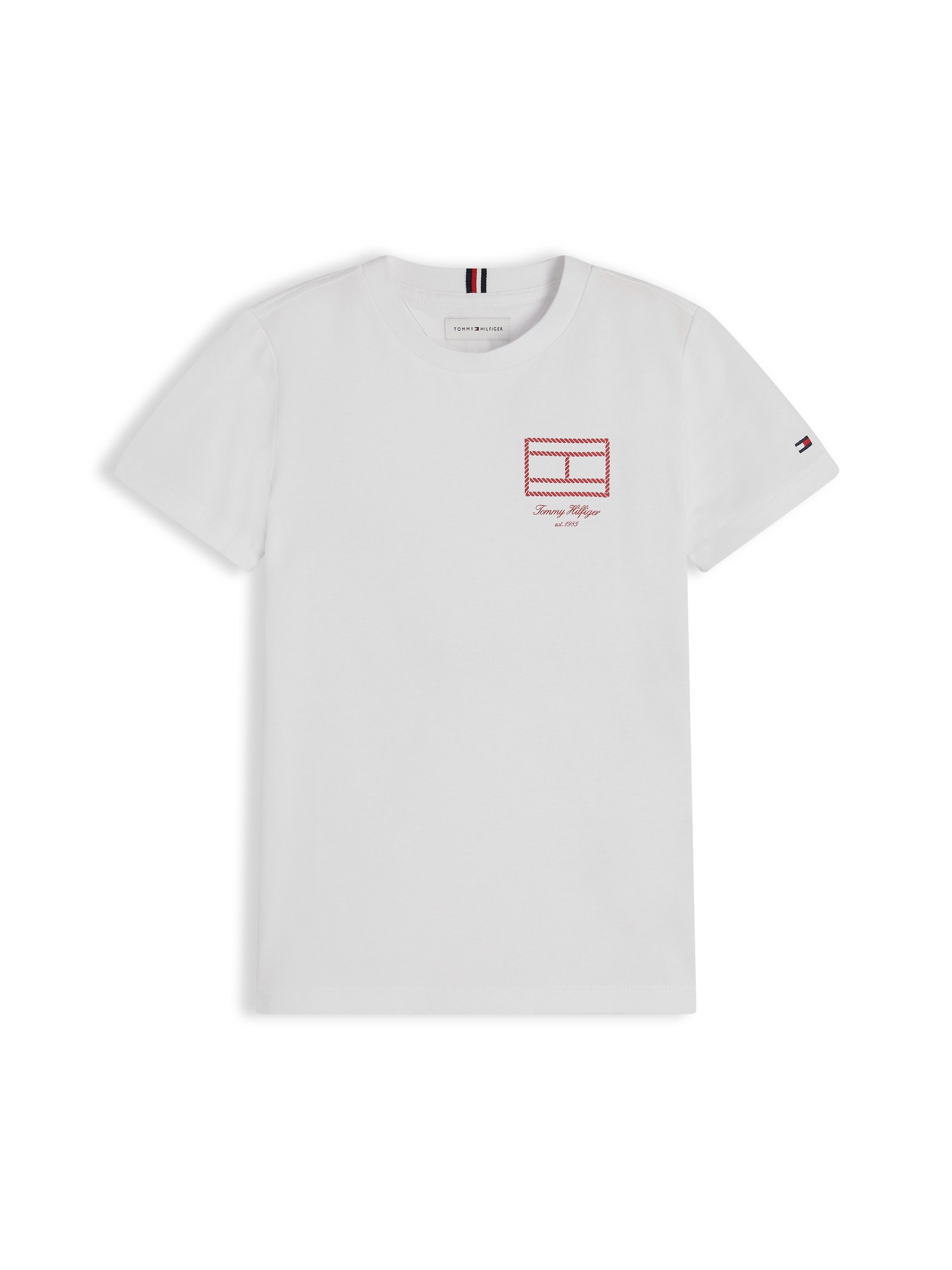 Tommy Hilfiger T-Shirt Rundhalsausschnitt, Regula Fit, reine Baumwolle, Kinder bis 16 Jahre – Bild 5 von 5