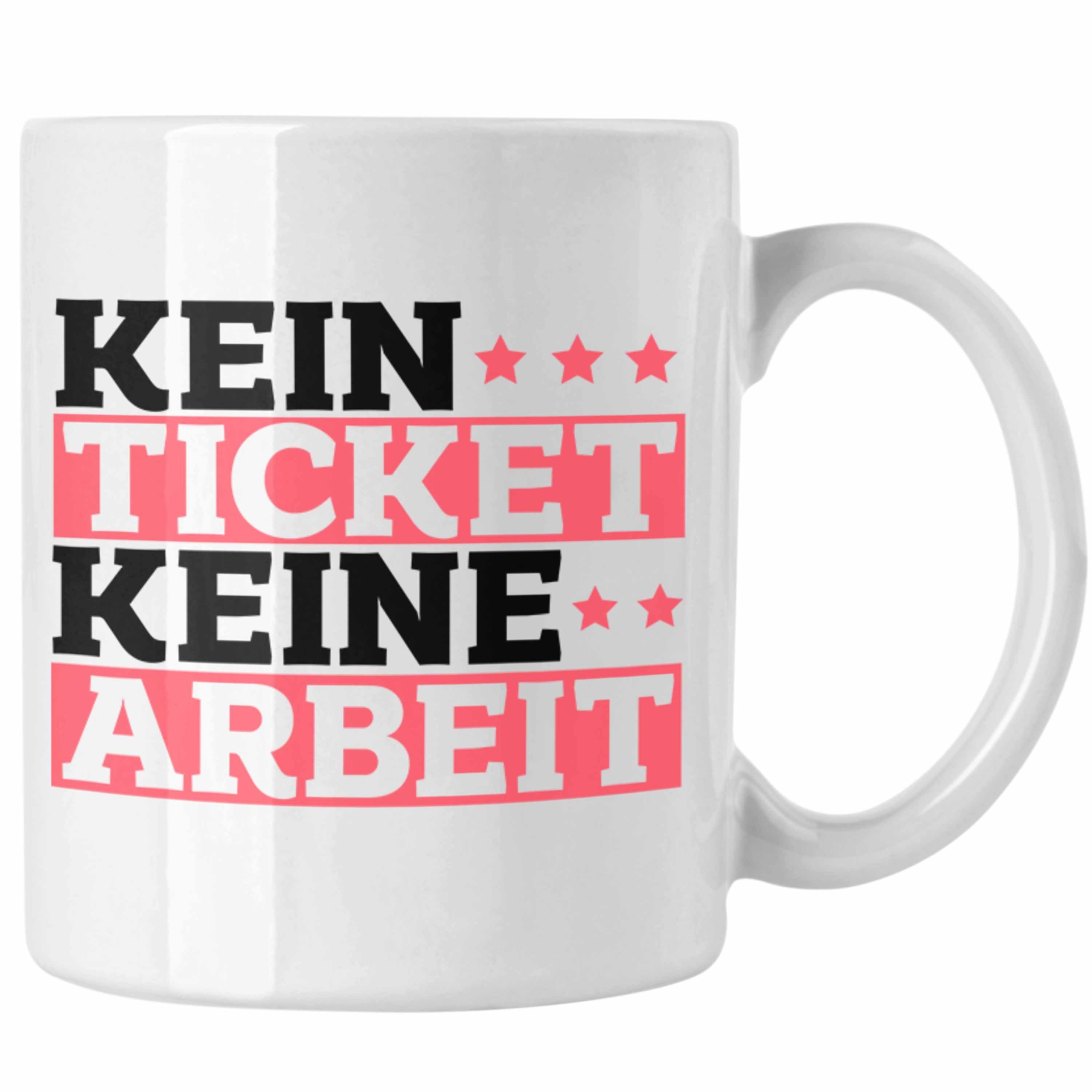 Trendation Tasse Kaffeetasse Lustiges Geschenk für IT Support Mitarbeiter Tasse "Kein T Weiss