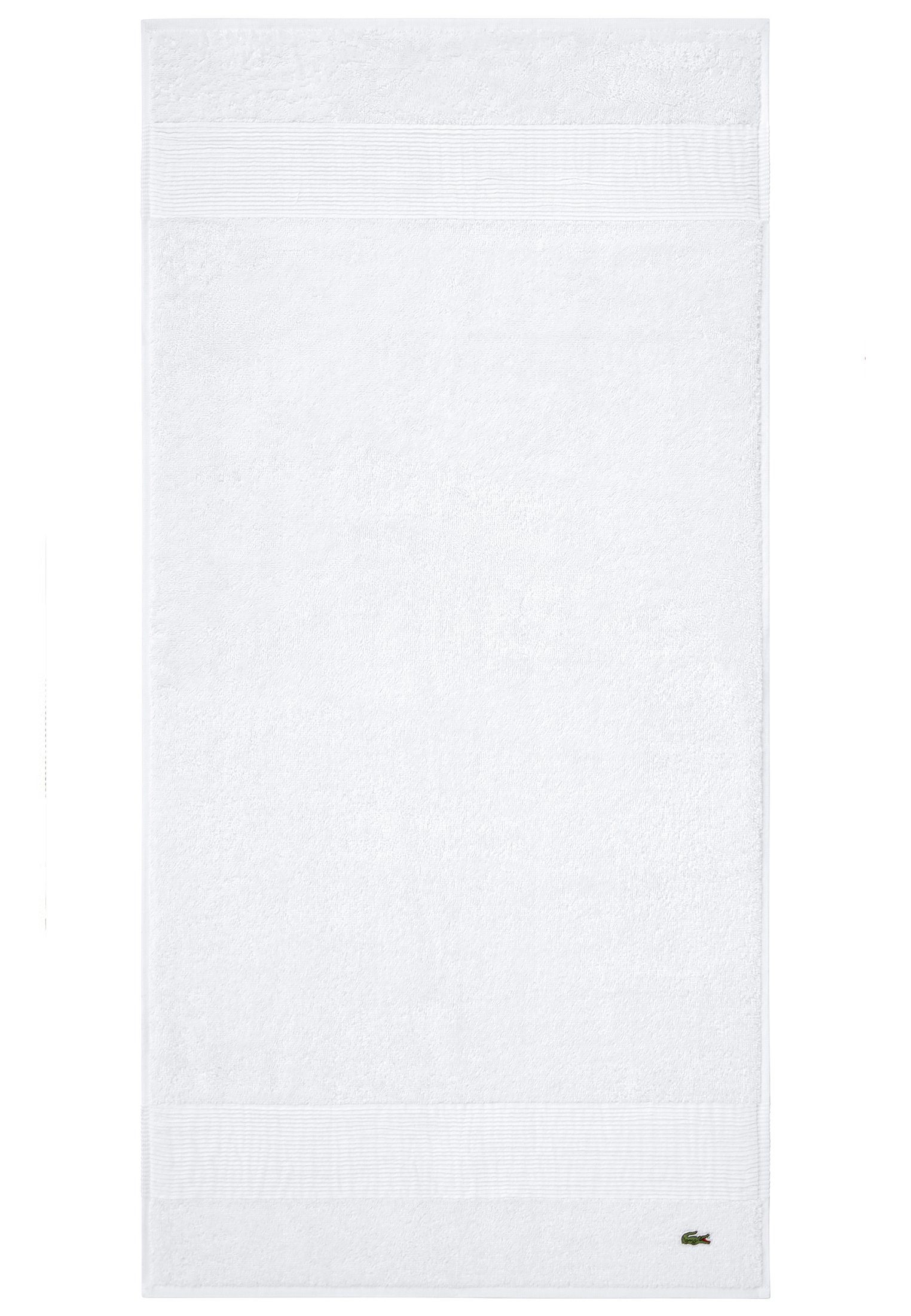 Lacoste Handtücher L LE CROCO (2tlg), mit Label-Applikationen BLANC