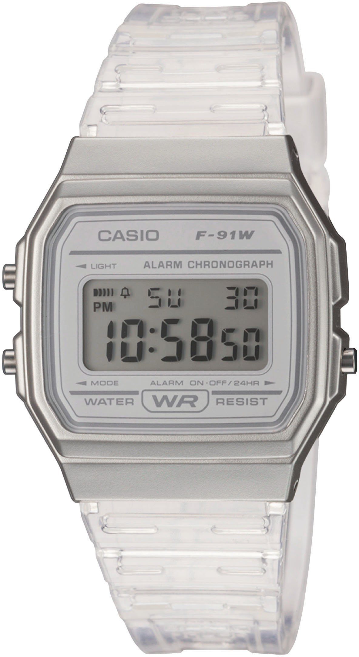 Casio Collection Chronograph F-91WS-7EF, Quarzuhr, Armbanduhr, Herren, Damen, digital, Stoppfunktion