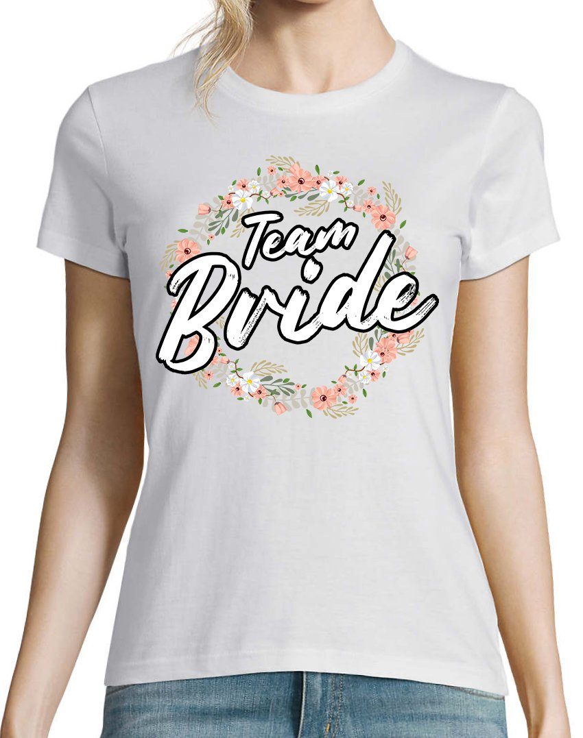 Youth Designz T-Shirt Team Bride Damen Shirt mit lustigem Hochzeit Frontaufdruck