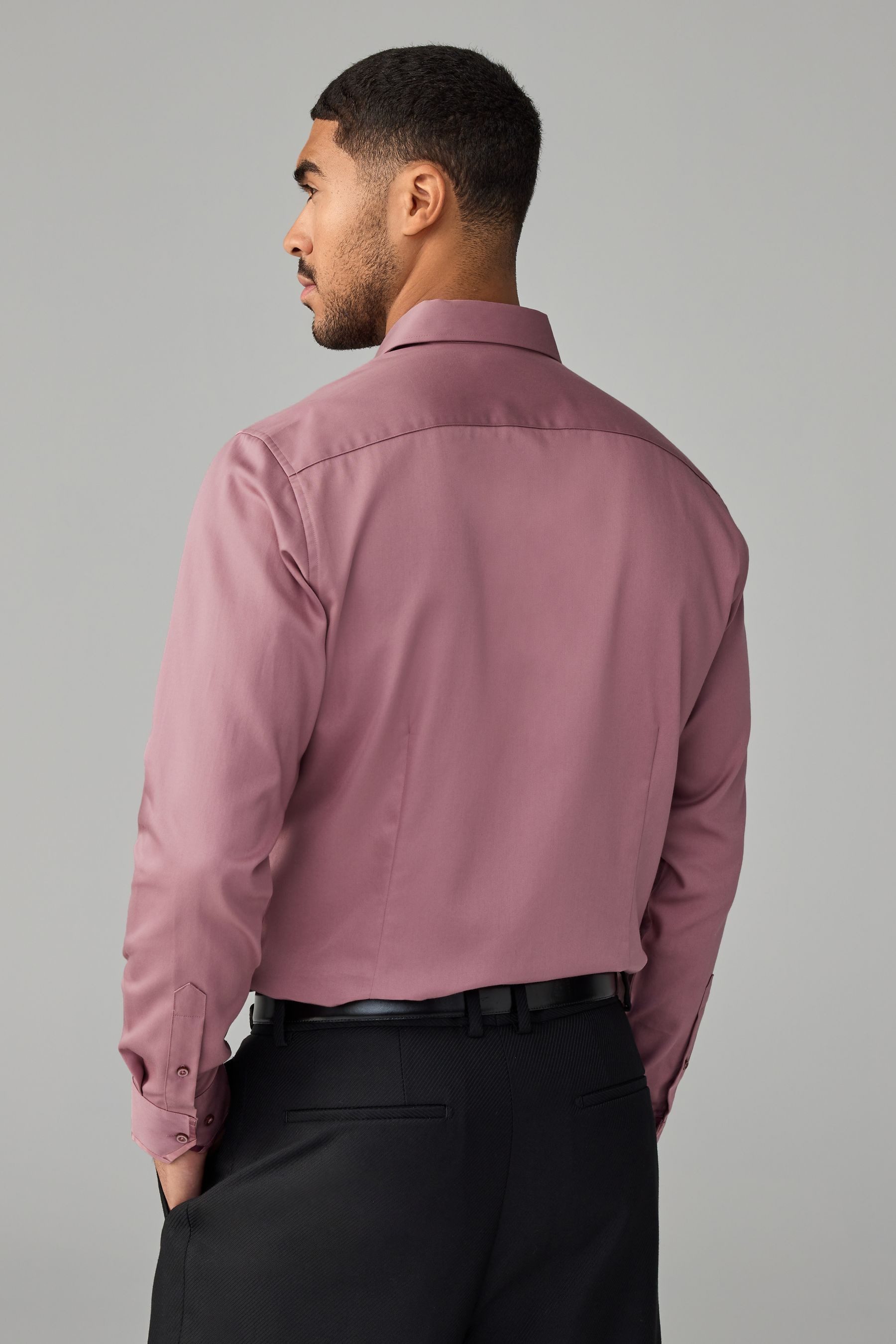 Next Langarmhemd Slim Fit Satinhemd mit günstig online kaufen