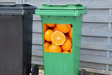 MuchoWow Wandsticker Obst - Orange (1 St), Mülleimer-aufkleber, Mülltonne, Sticker, Container, Abfalbehälter