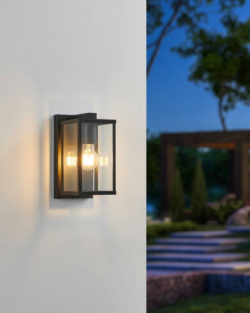 EGLO Deckenleuchte BUDRONE, ohne Leuchtmittel, Leuchtmittel wechselbar, Außenbeluchtung, Wandlampe außen, IP44, modern, ‎E27, 40W
