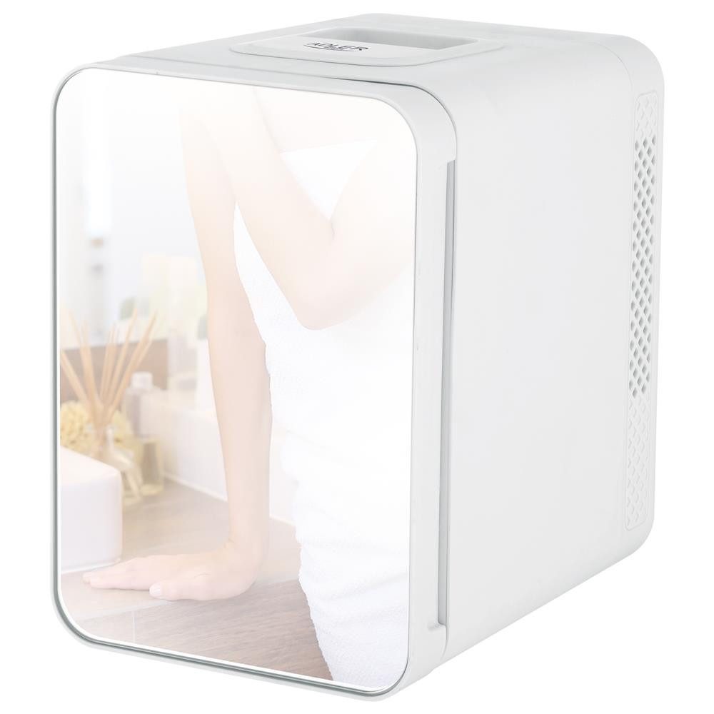 ADLER EUROPE Kühlbox AD 8085 Mini Kühlschrank mit Spiegel, 4 l, Kühl- und Wärmebox für Kosmetik, Getränke & Snacks, Auto & Zuhause