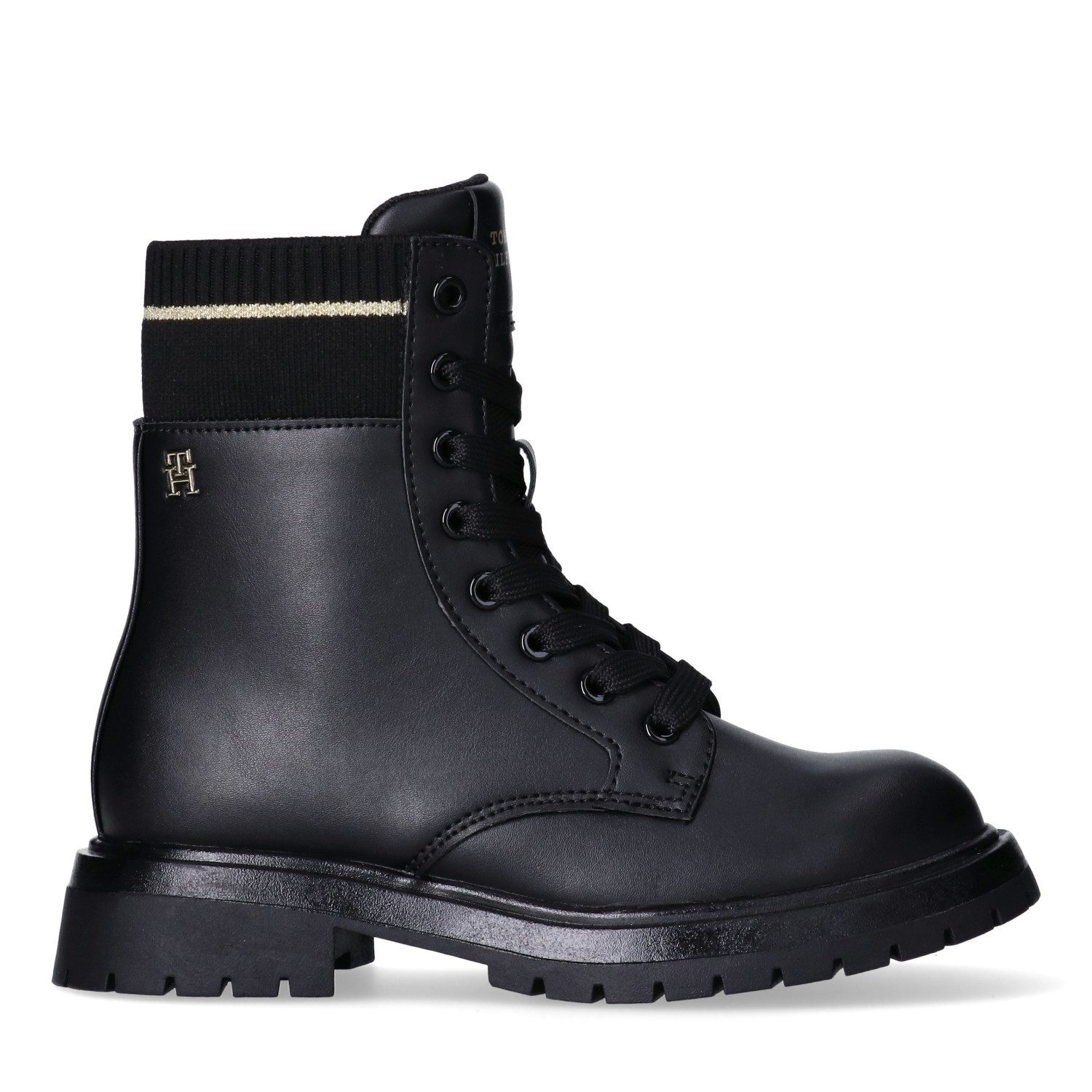 Tommy Hilfiger Schnürboots Biker Boots, Winterboots mit Blockabsatz