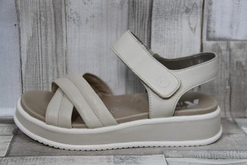 Rieker Rieker Damen Kreuzband-Sandale beige mit Klettverschluss Sandalette