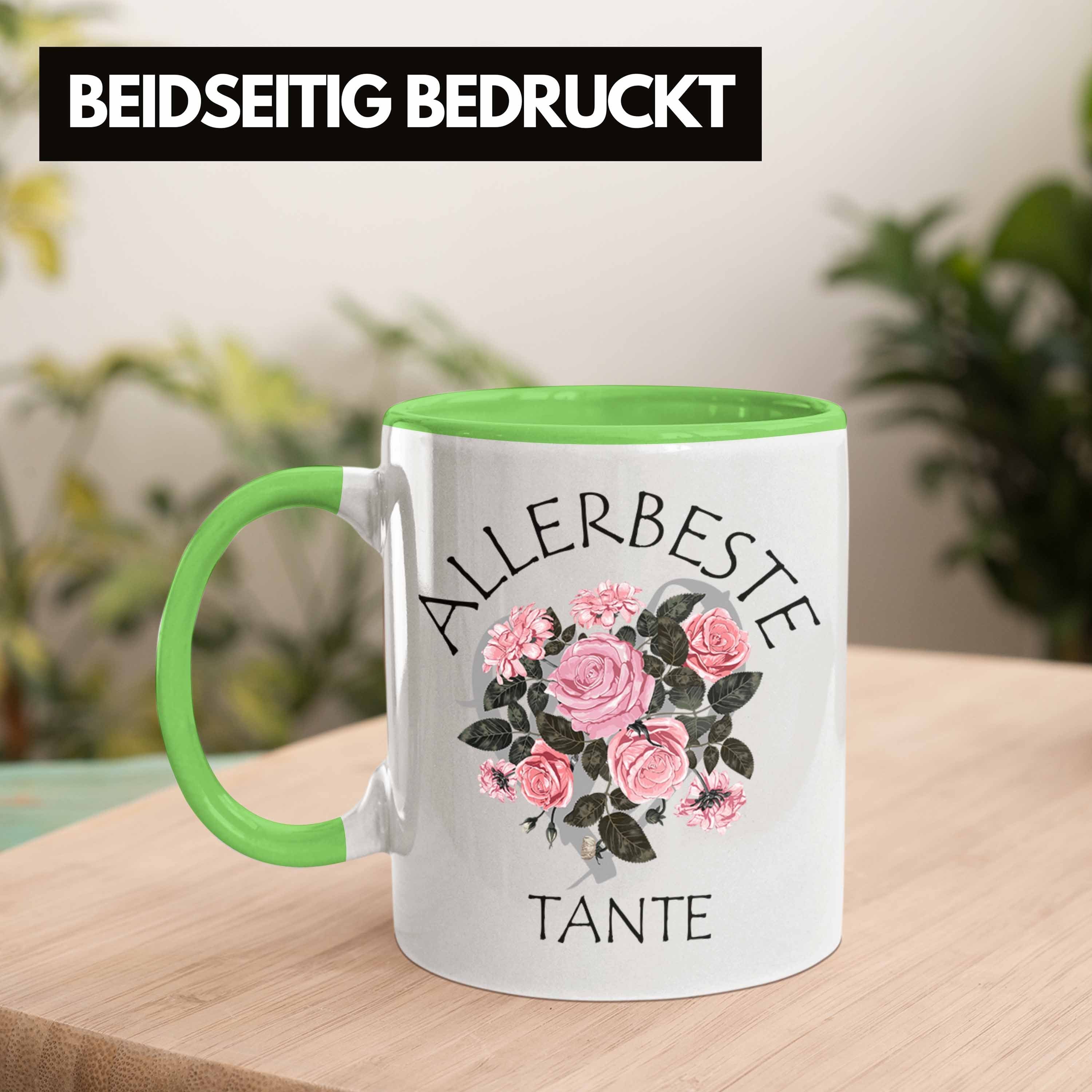 Grün Welt Geschenk Tasse für Trendation Beste Beste Tante Geburtstag Kaffeetasse - der Tante Tasse Geschenkidee Trendation