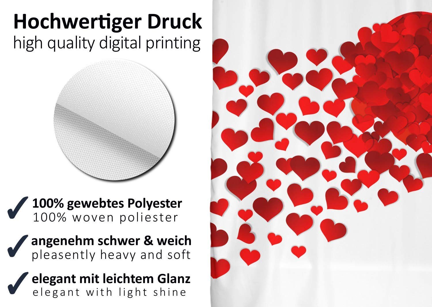 Arteneur Duschvorhang Breite 120 cm, Anti-Schimmel günstig online kaufen